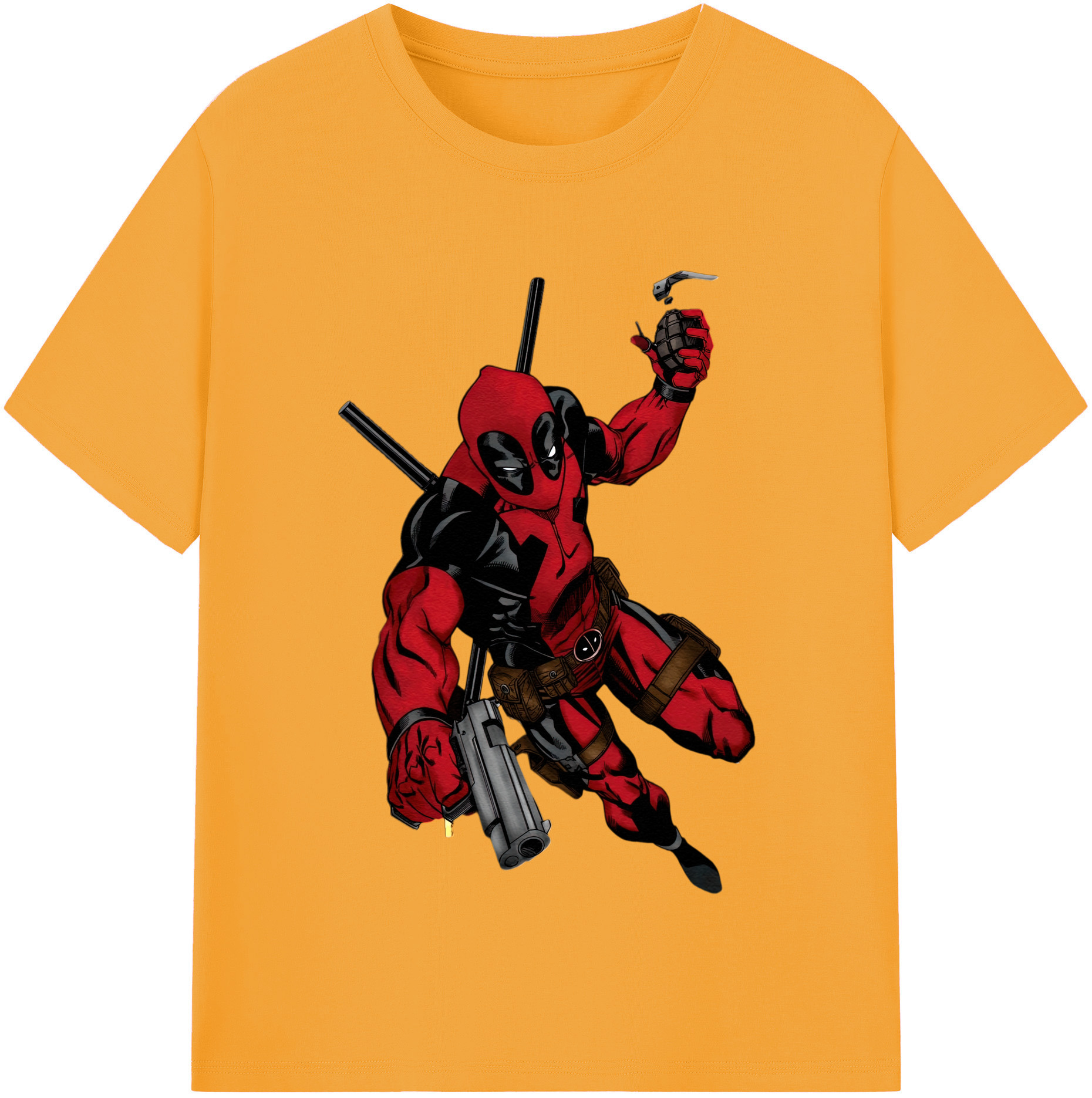 （画像用） Deadpool デッドプール 綿100％半袖Tシャツ（フロントプリント）