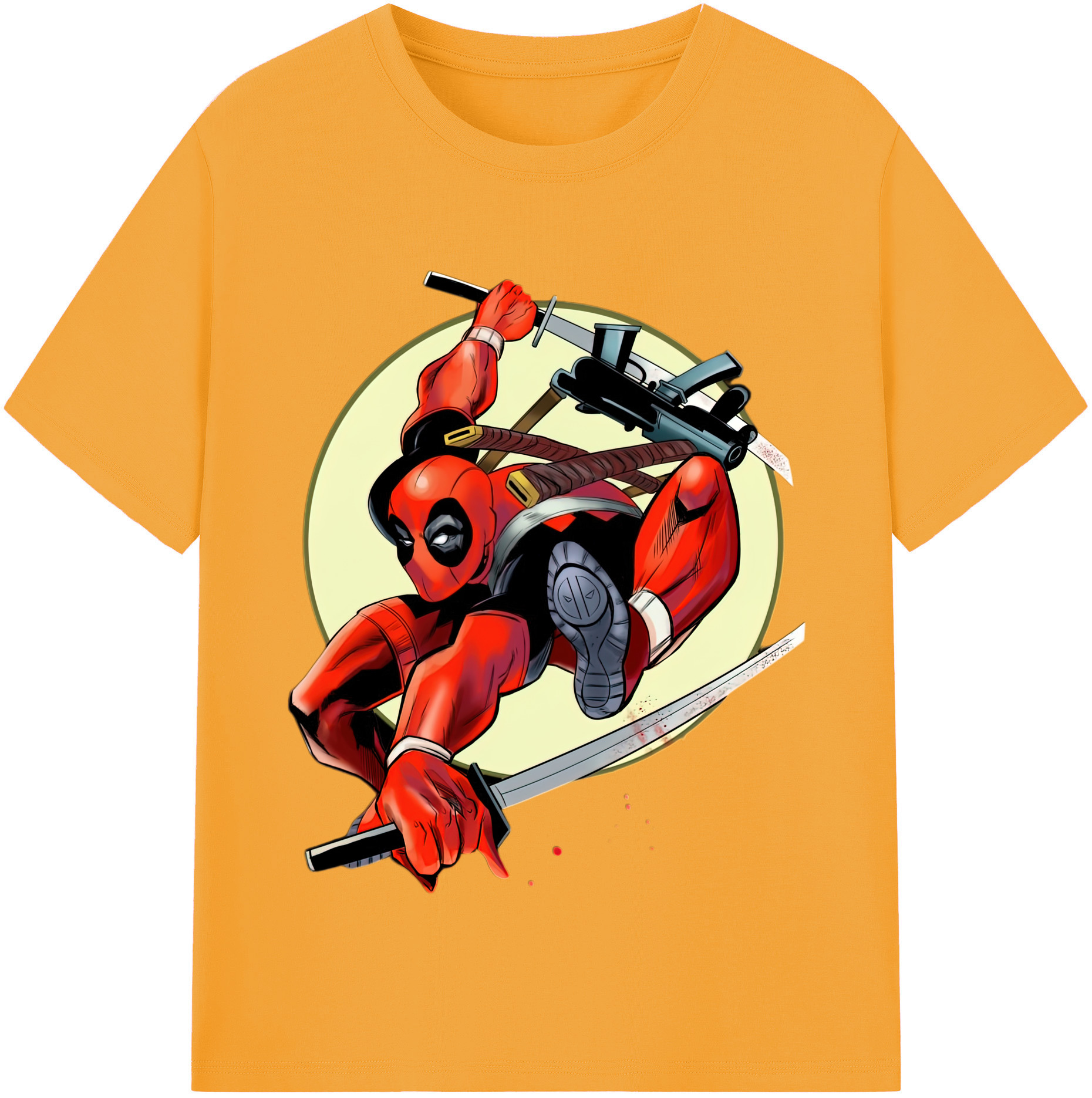 （画像用） Deadpool デッドプール 綿100％半袖Tシャツ（フロントプリント）