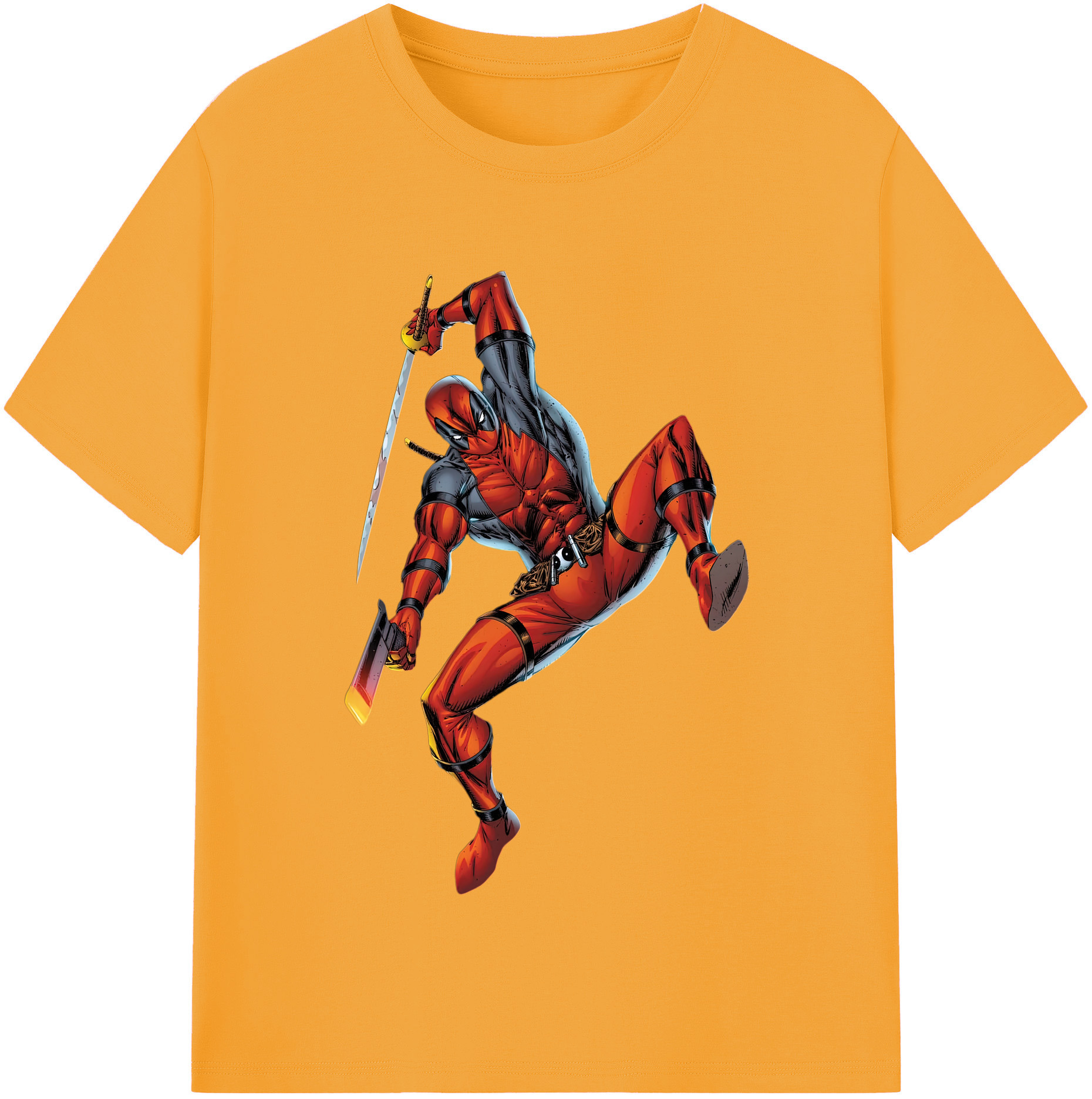 （画像用） Deadpool デッドプール 綿100％半袖Tシャツ（フロントプリント）