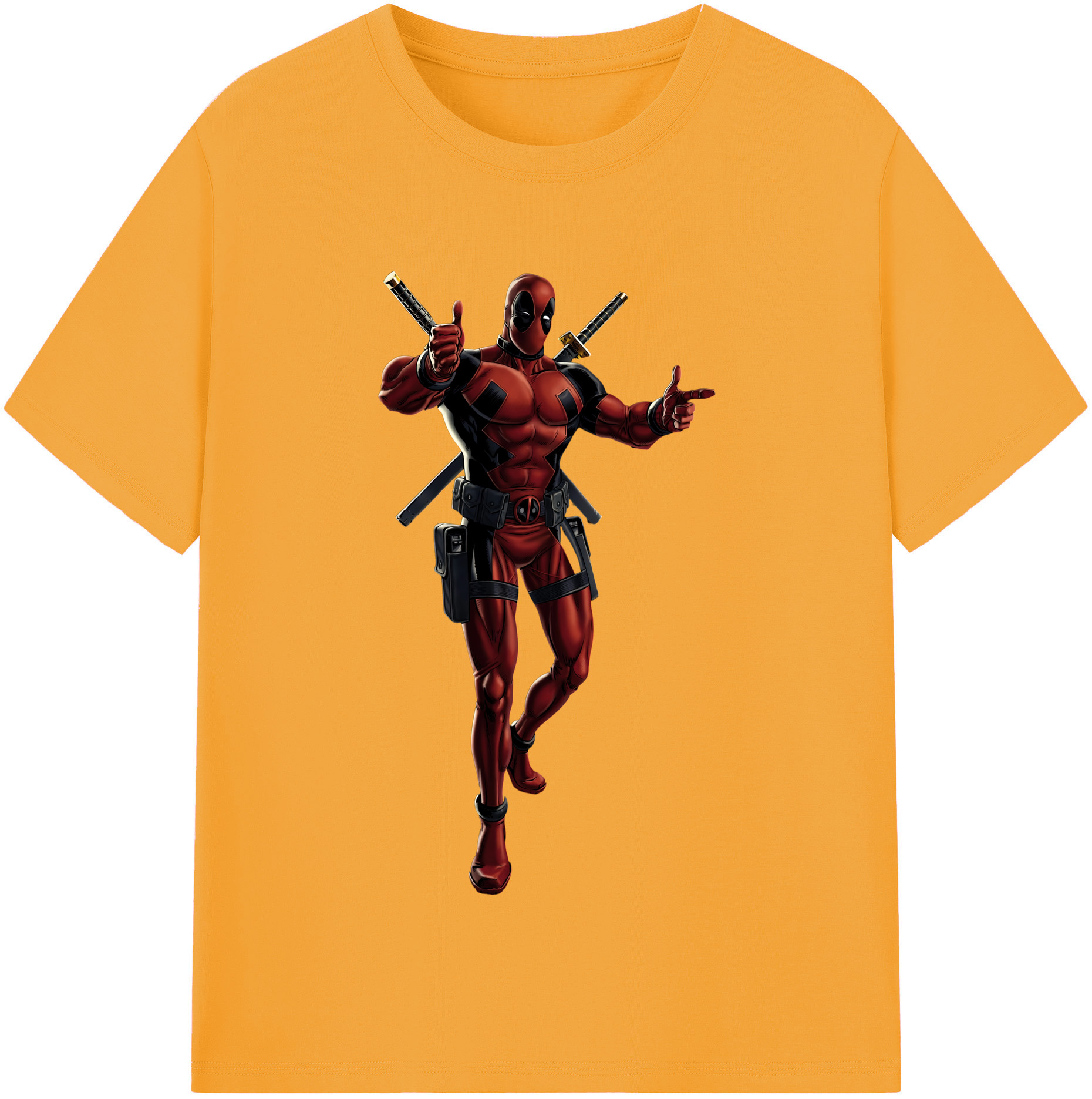 （画像用） Deadpool デッドプール 綿100％半袖Tシャツ（フロントプリント）