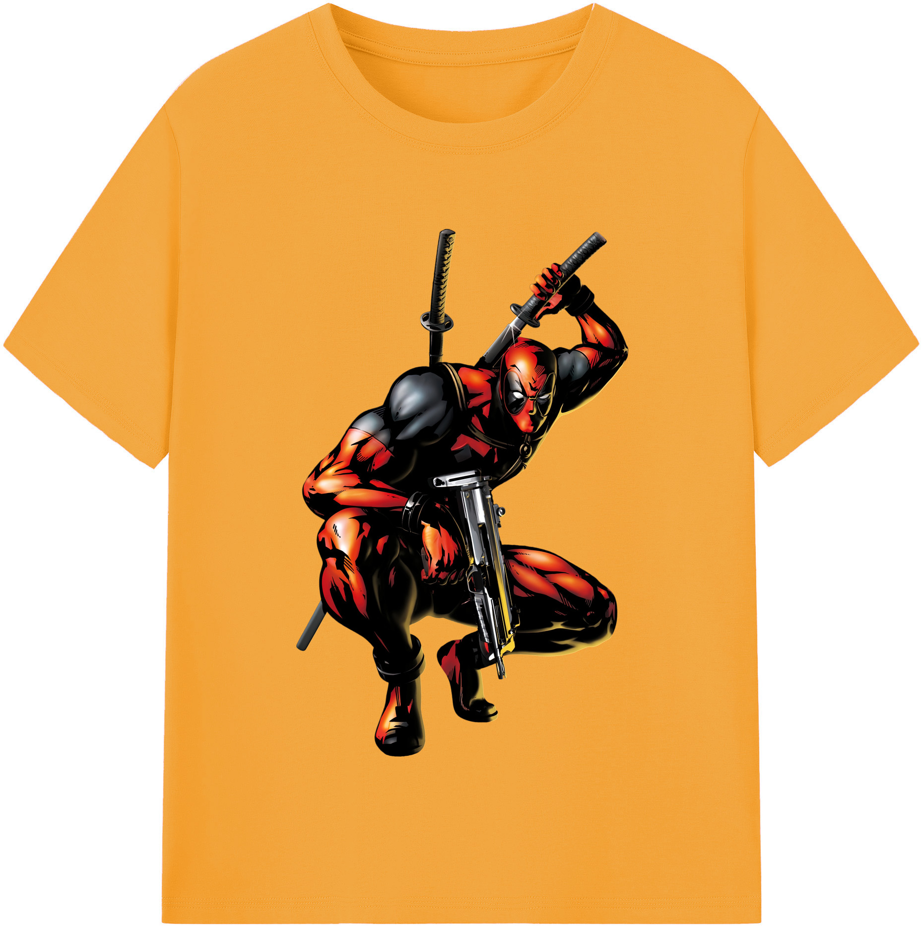 （画像用） Deadpool デッドプール 綿100％半袖Tシャツ（フロントプリント）