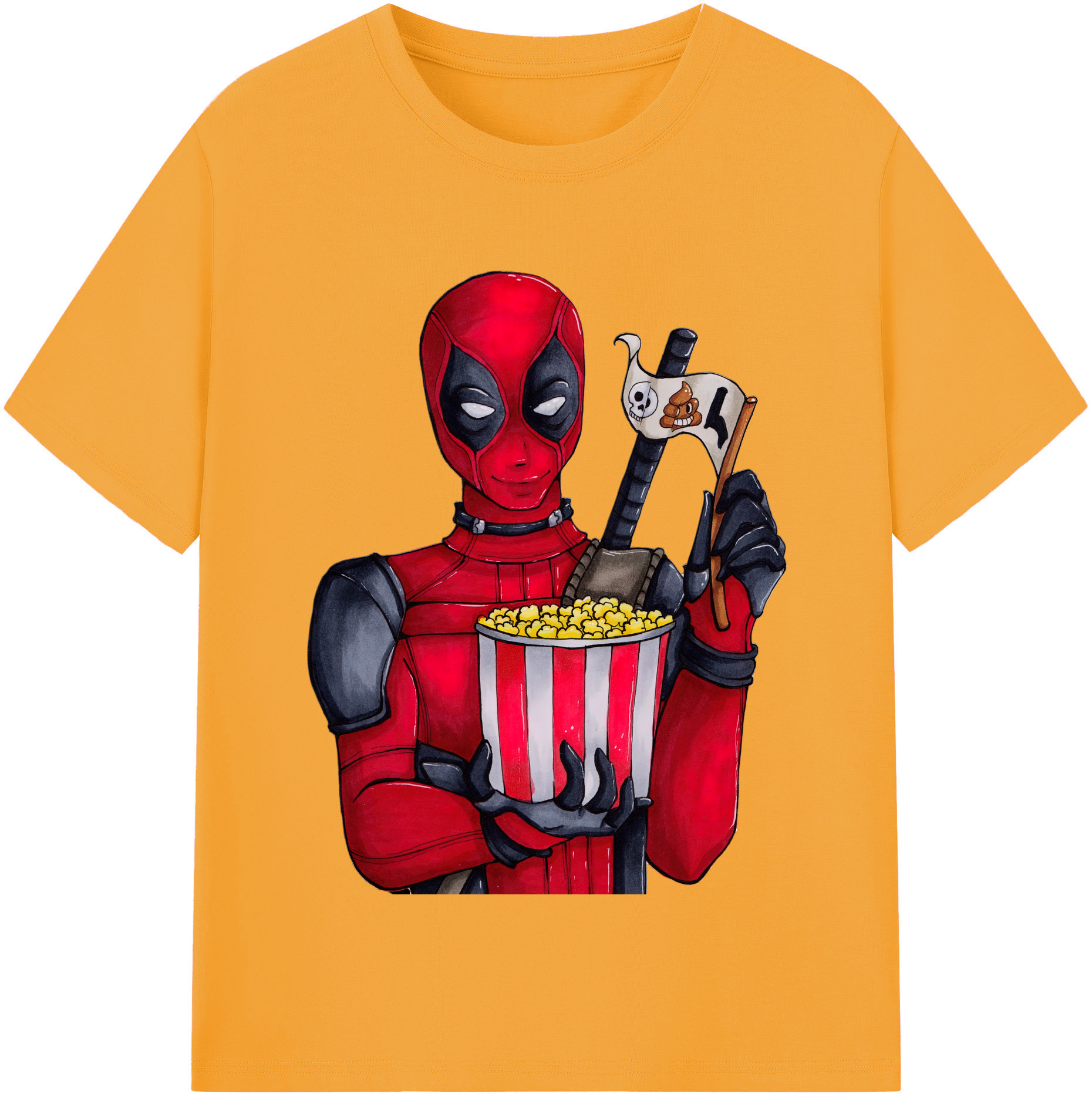 （画像用） Deadpool デッドプール 綿100％半袖Tシャツ（フロントプリント）