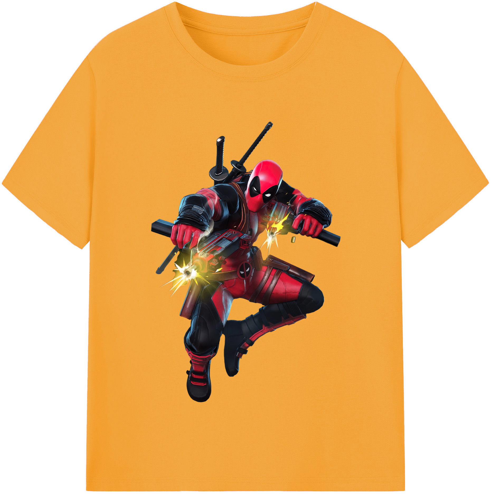 （画像用） Deadpool デッドプール 綿100％半袖Tシャツ（フロントプリント）