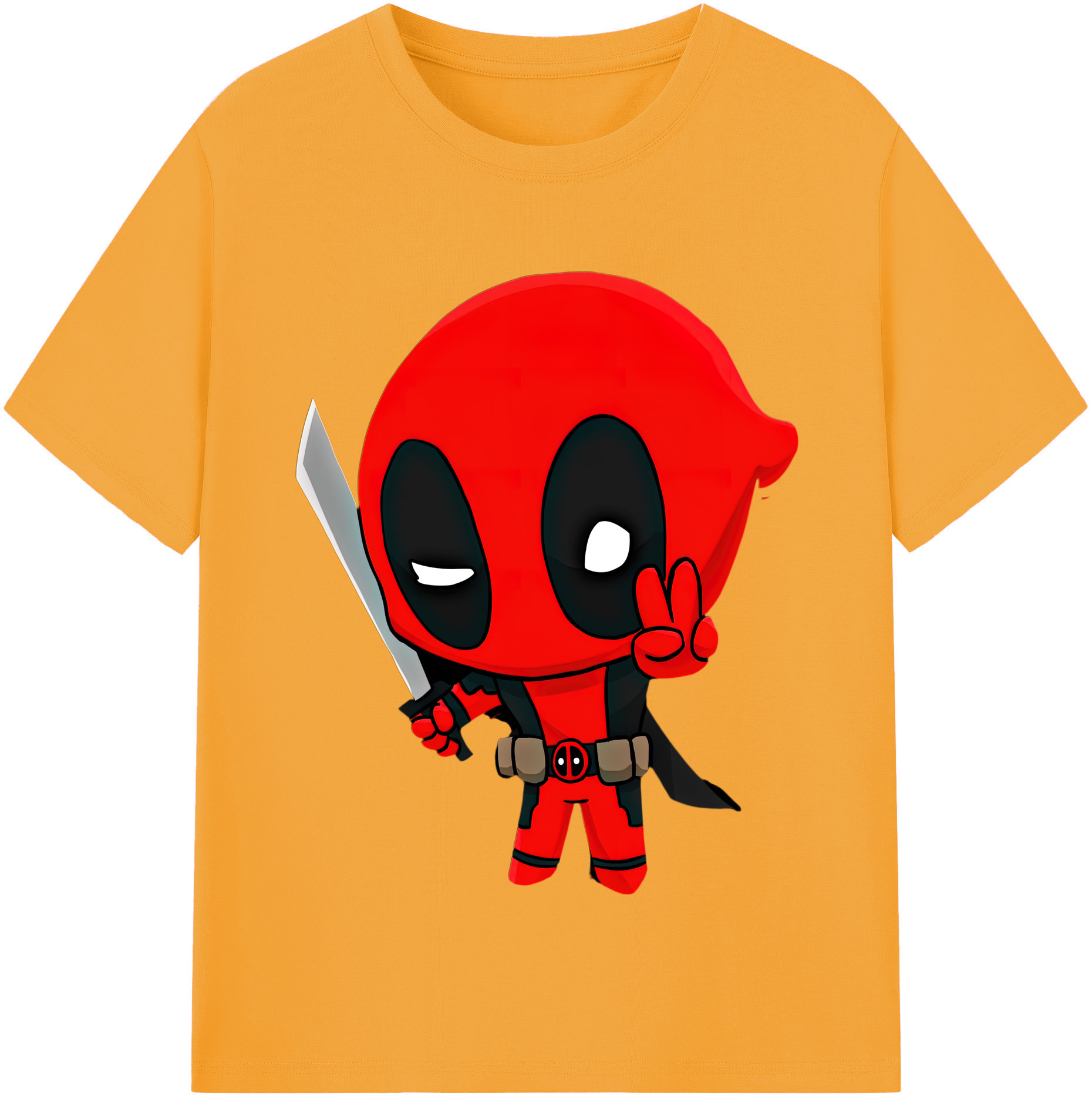 （画像用） Deadpool デッドプール 綿100％半袖Tシャツ（フロントプリント）