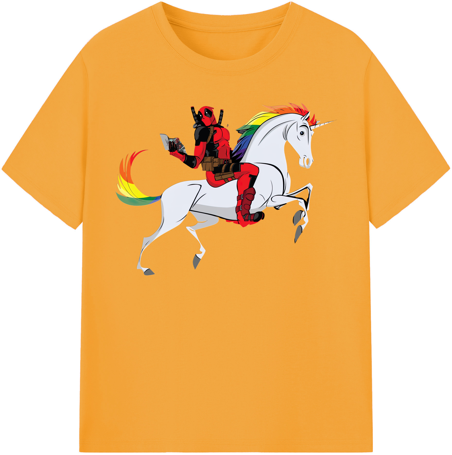 （画像用） Deadpool デッドプール 綿100％半袖Tシャツ（フロントプリント）