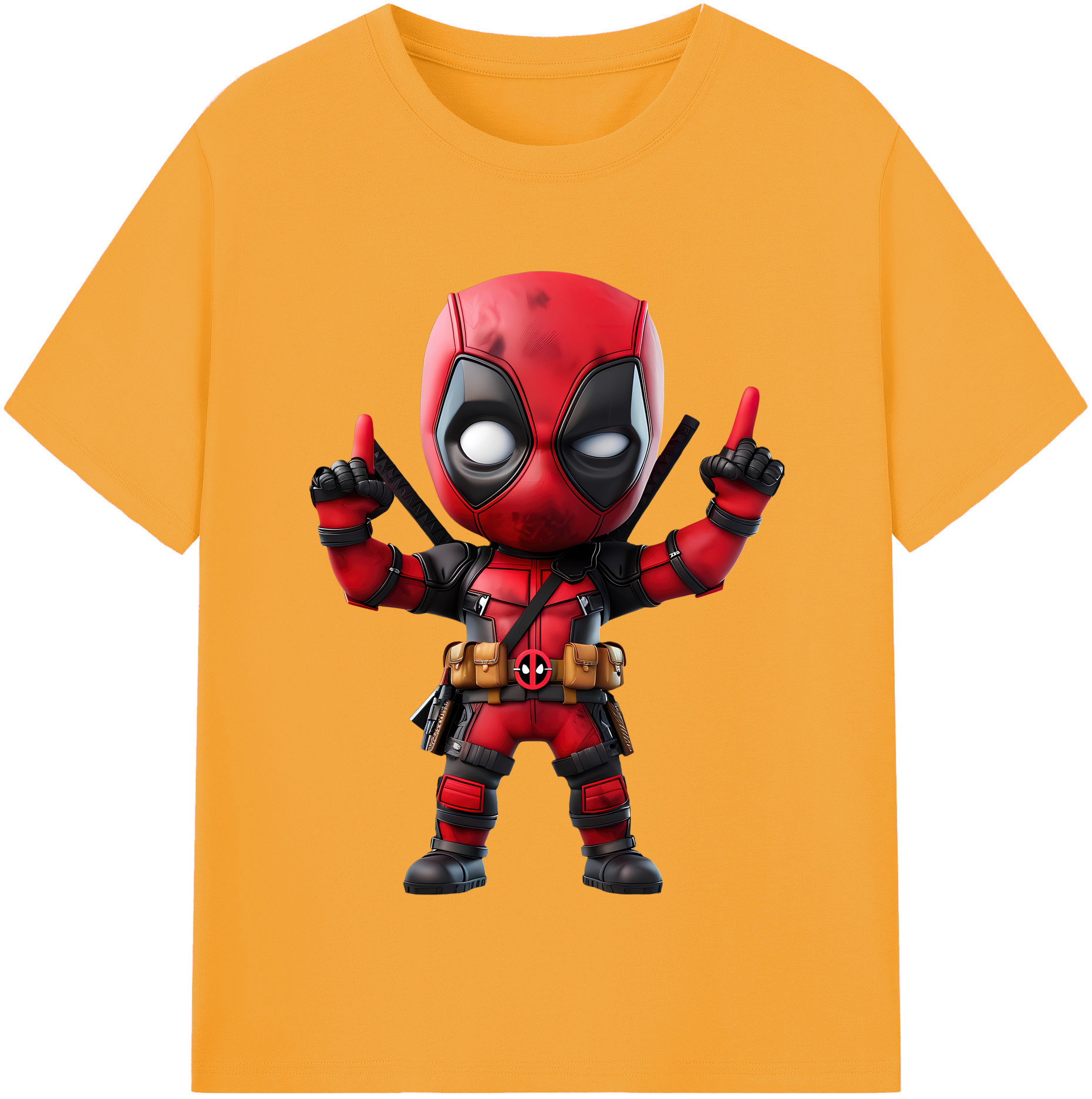 （画像用） Deadpool デッドプール 綿100％半袖Tシャツ（フロントプリント）