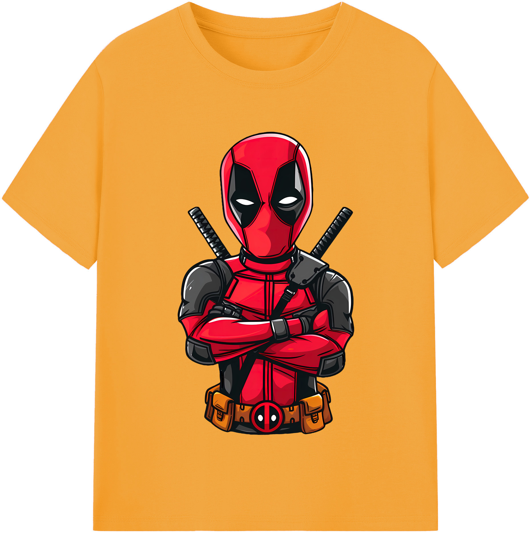 （画像用） Deadpool デッドプール 綿100％半袖Tシャツ（フロントプリント）