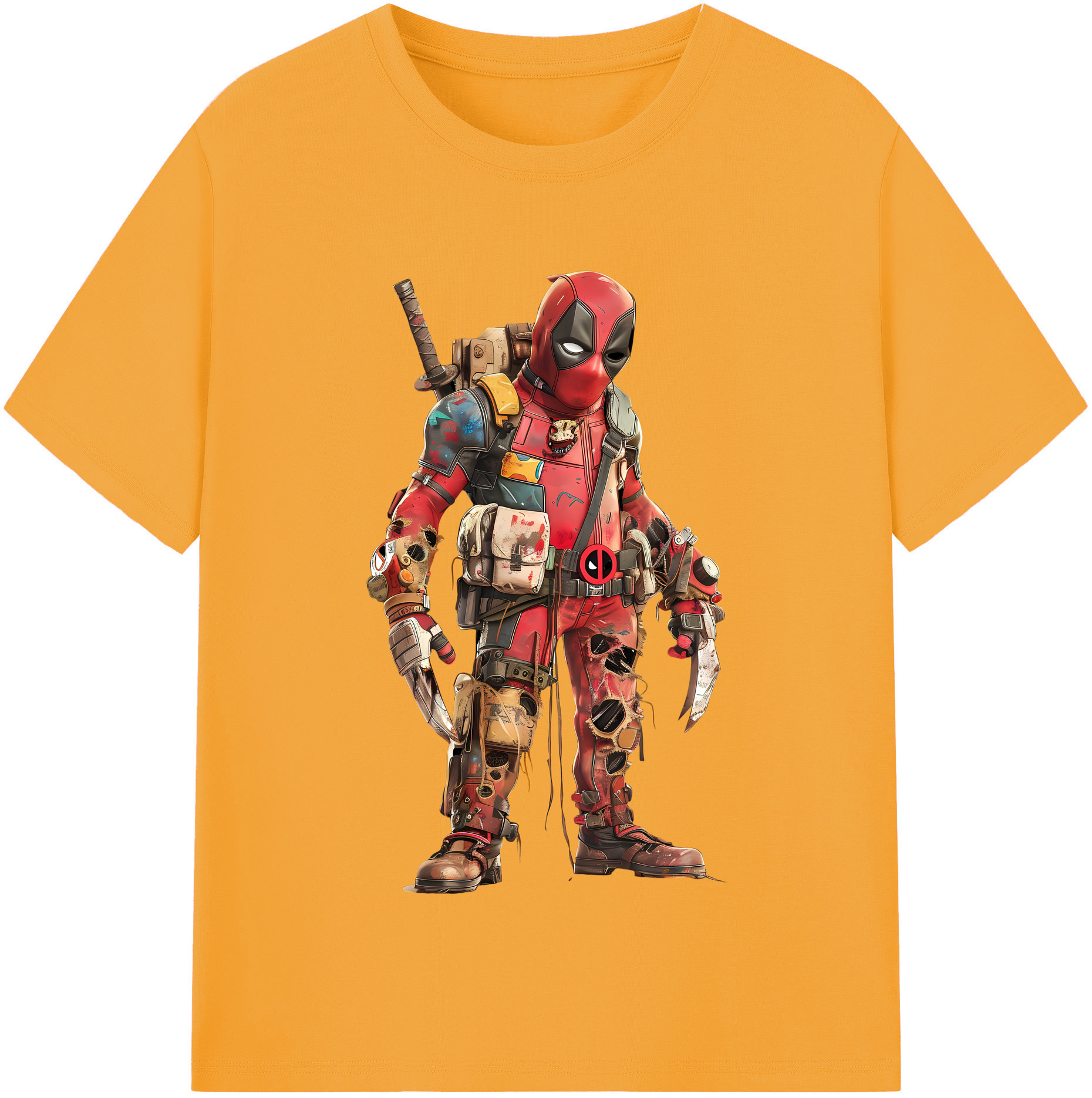 （画像用） Deadpool デッドプール 綿100％半袖Tシャツ（フロントプリント）