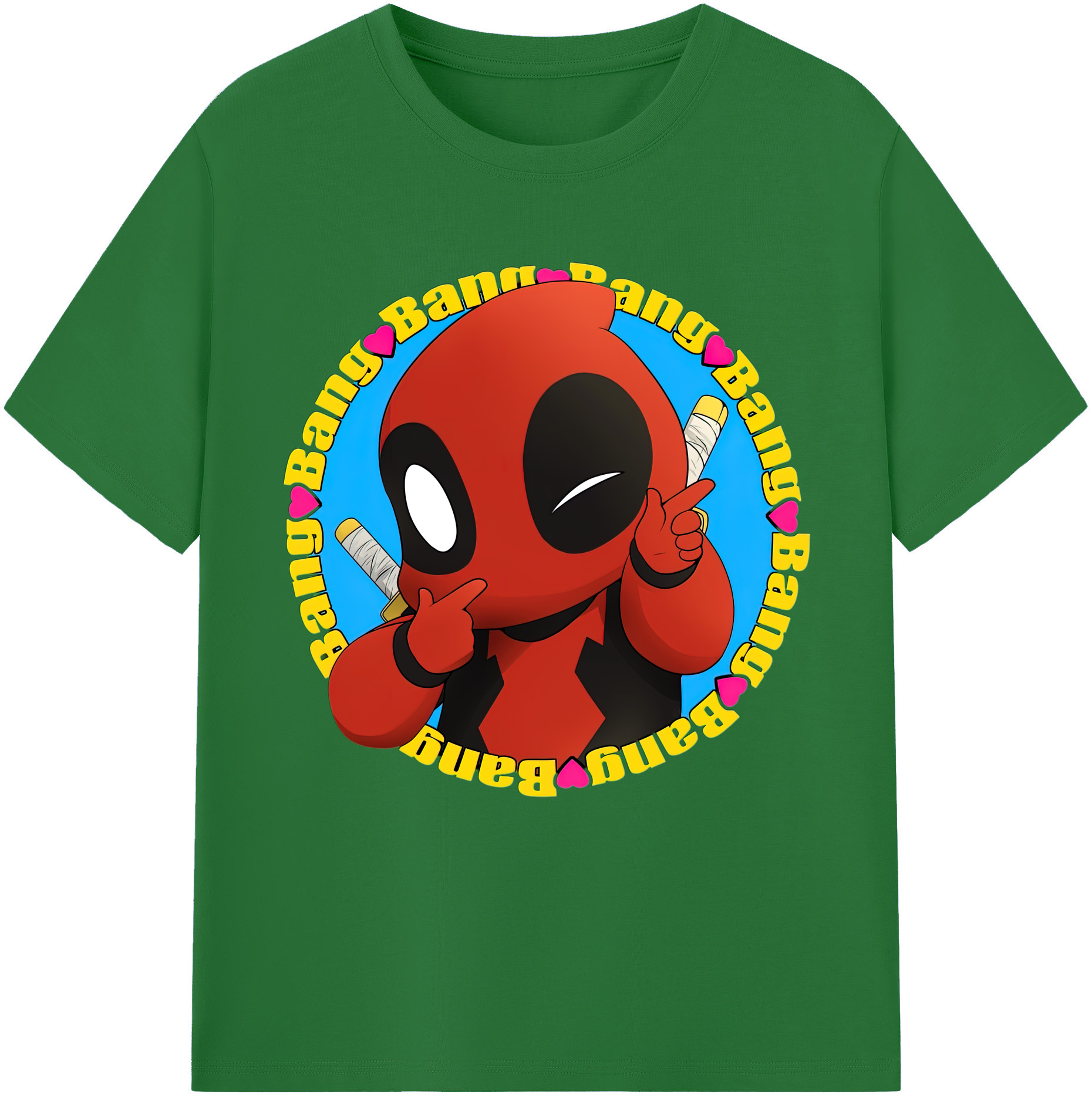 （画像用） Deadpool デッドプール 綿100％半袖Tシャツ（フロントプリント）