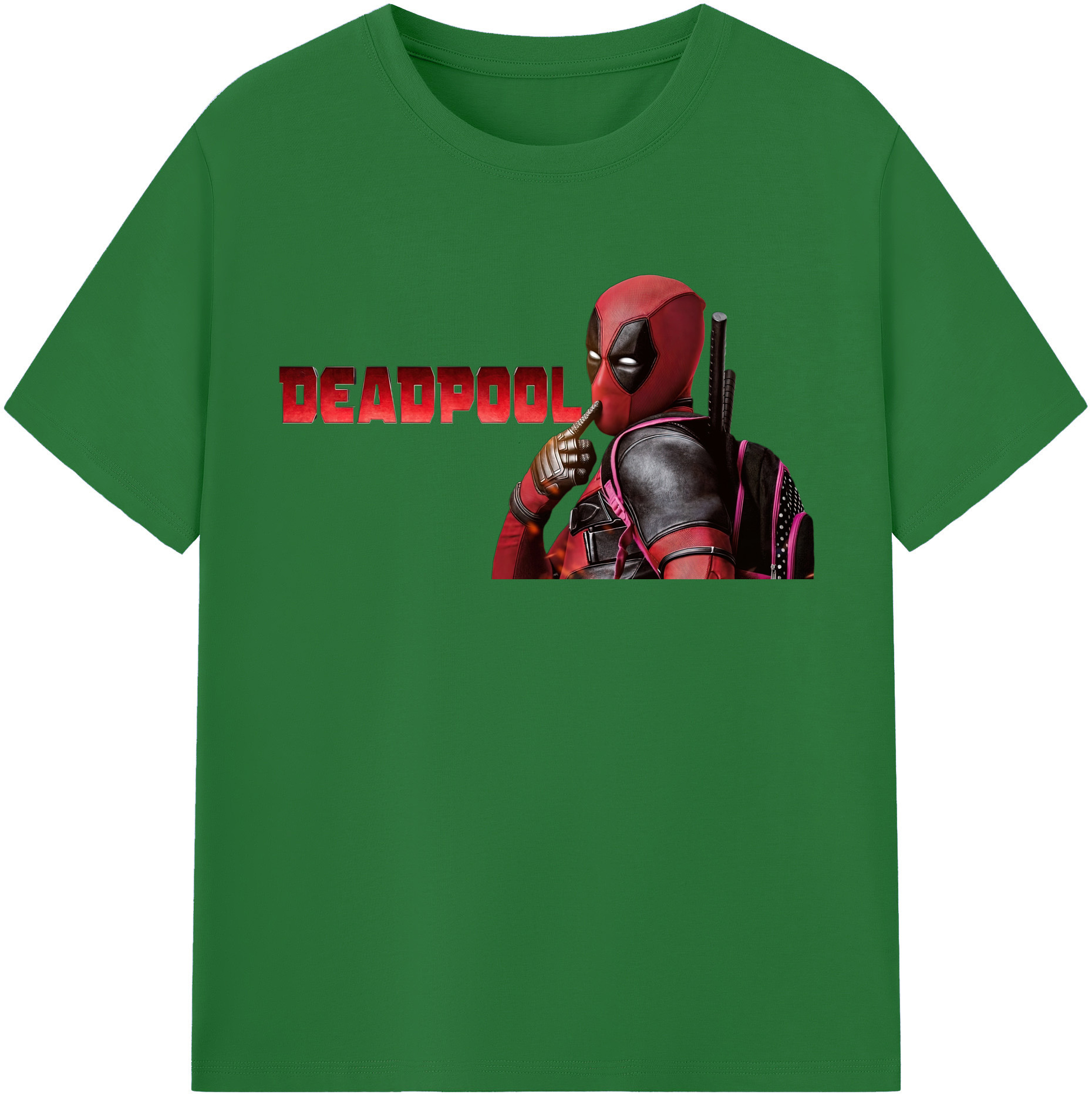 （画像用） Deadpool デッドプール 綿100％半袖Tシャツ（フロントプリント）