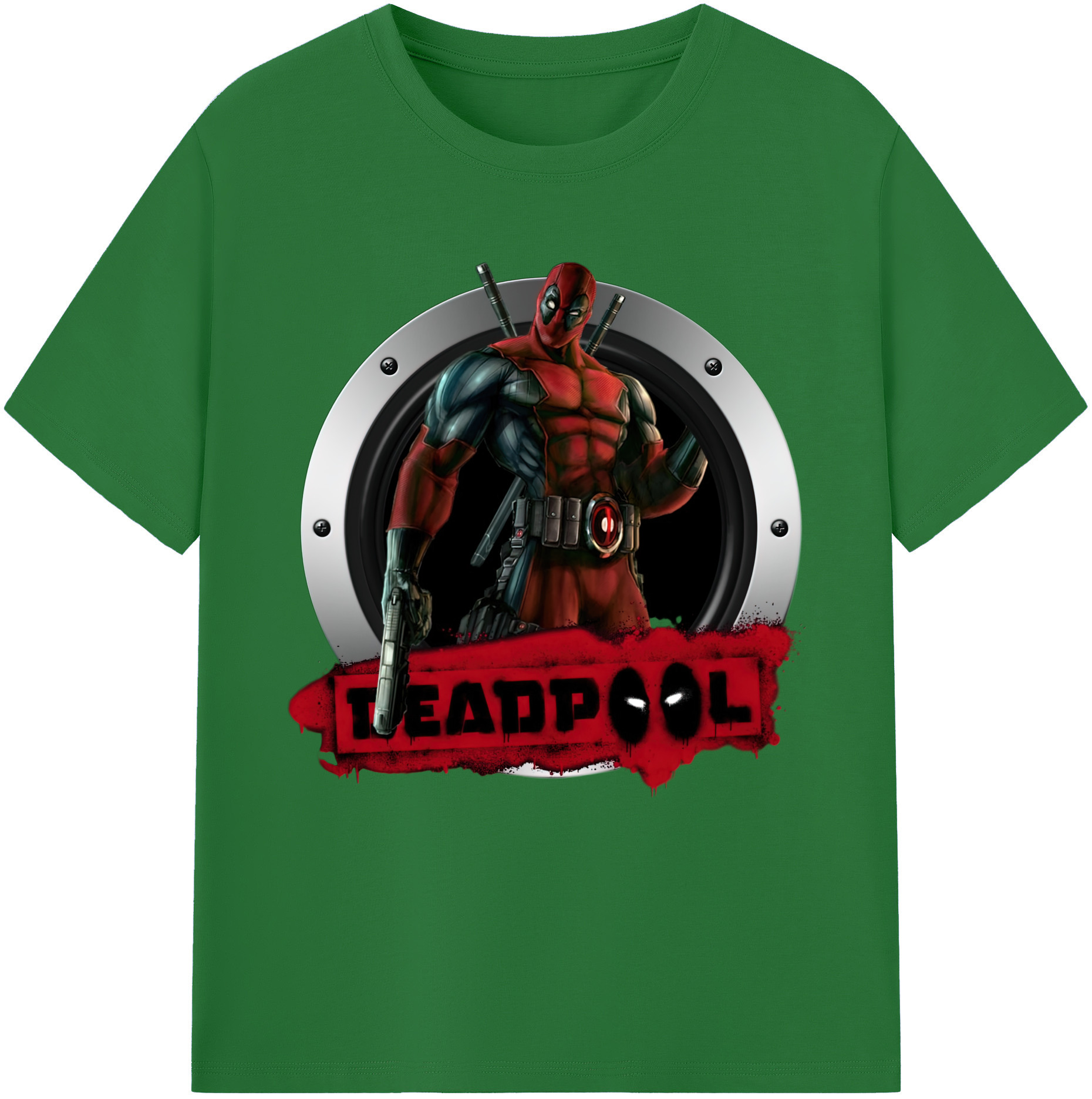 （画像用） Deadpool デッドプール 綿100％半袖Tシャツ（フロントプリント）
