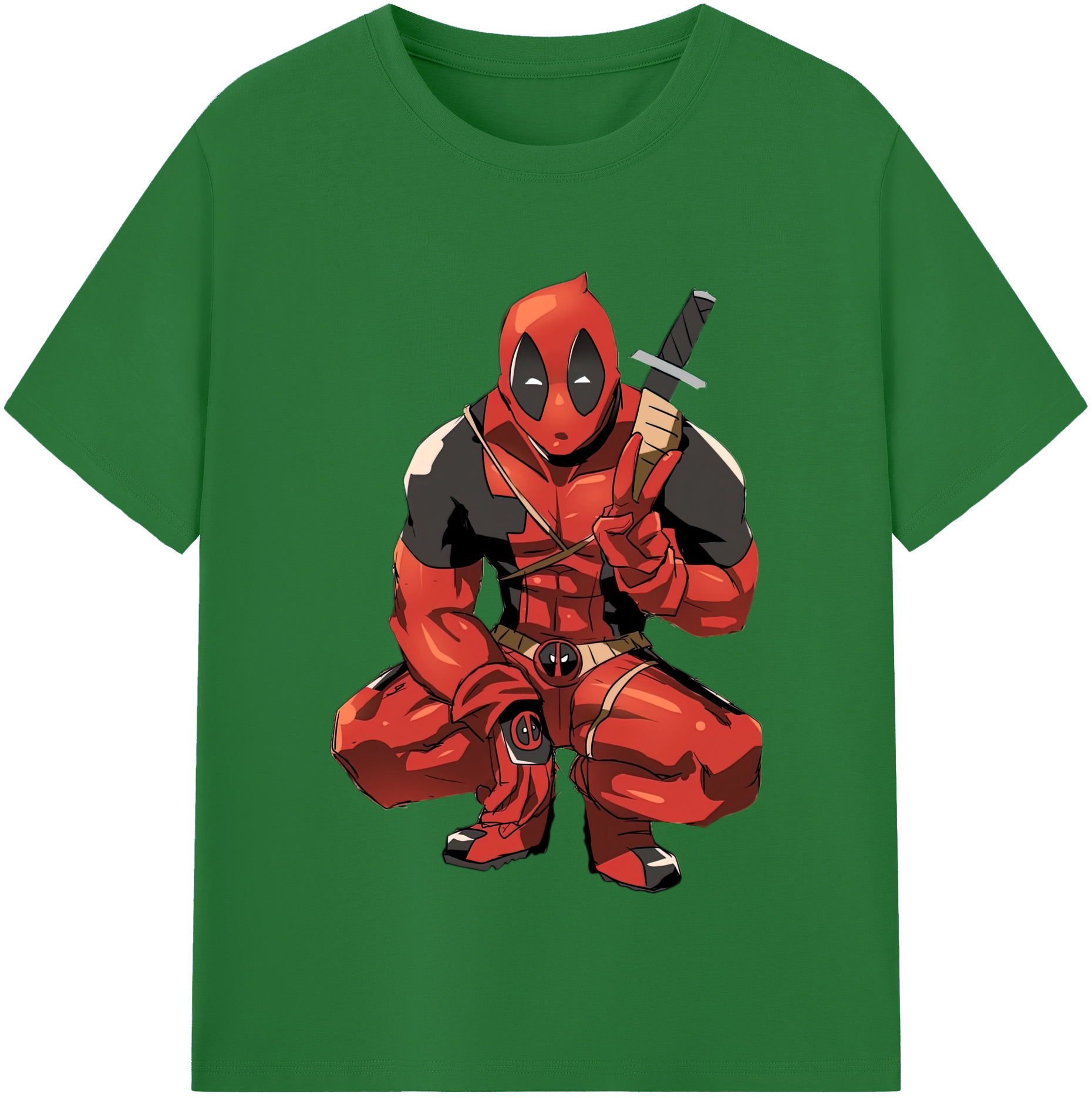 （画像用） Deadpool デッドプール 綿100％半袖Tシャツ（フロントプリント）