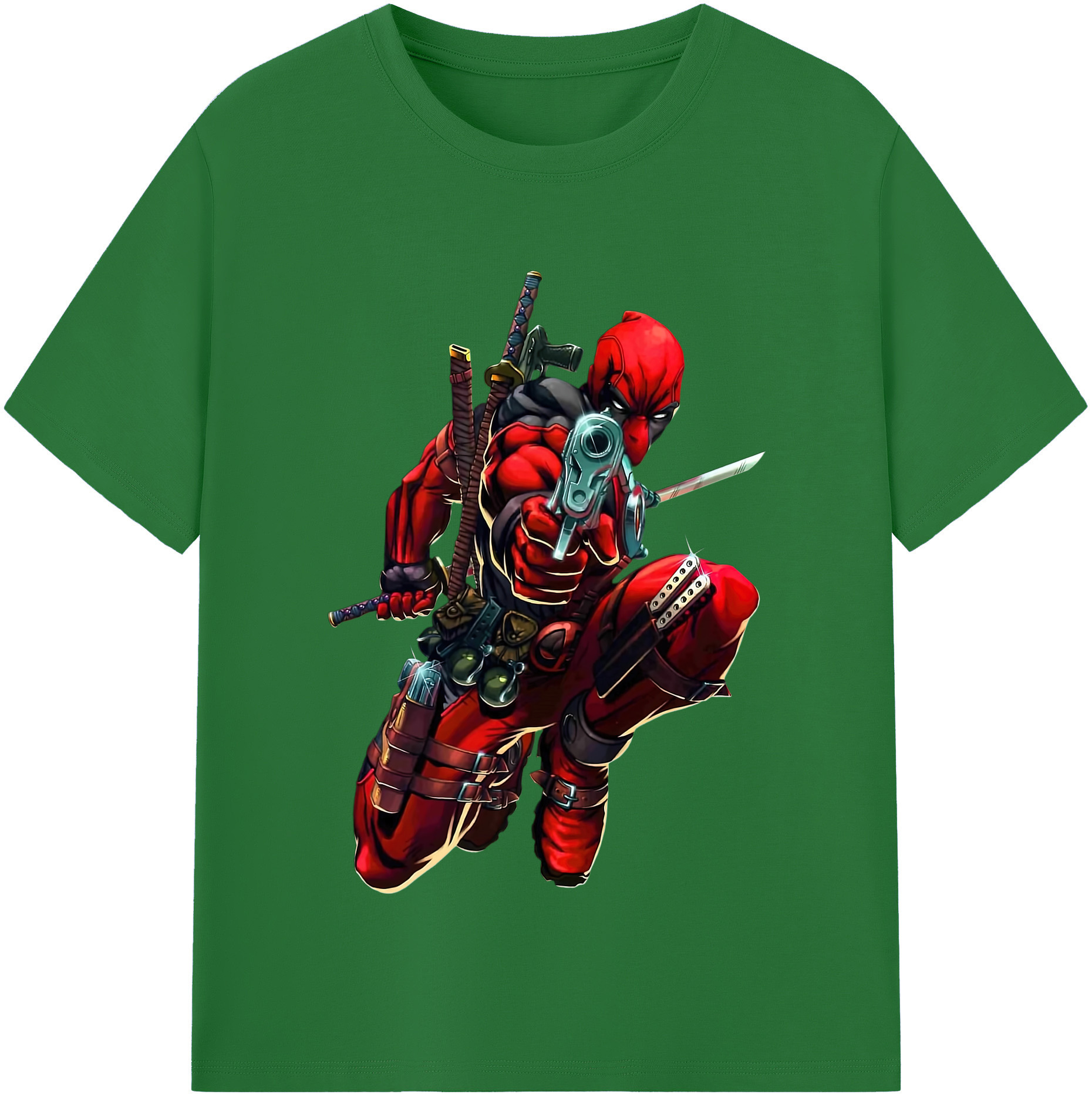 （画像用） Deadpool デッドプール 綿100％半袖Tシャツ（フロントプリント）