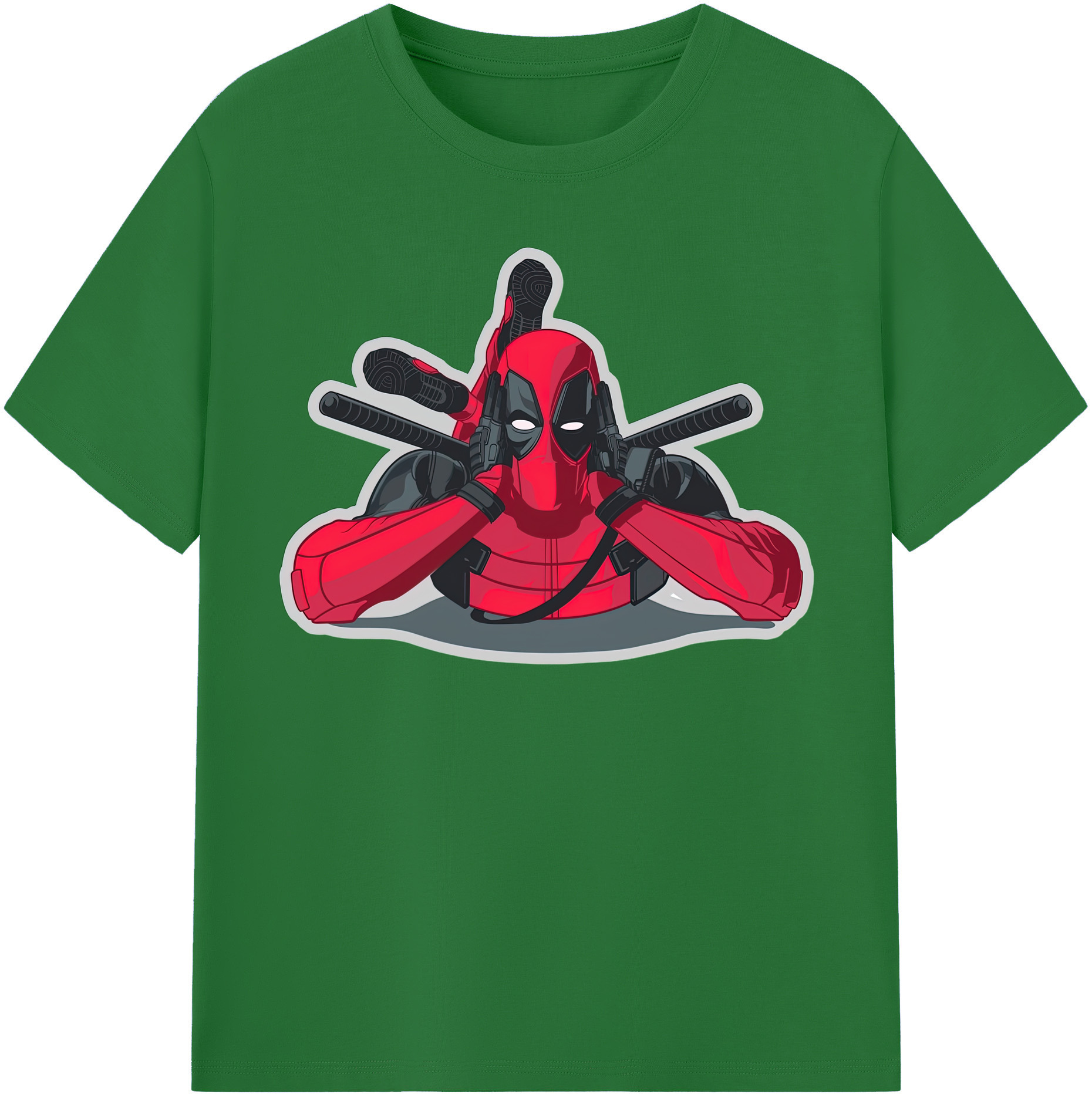 （画像用） Deadpool デッドプール 綿100％半袖Tシャツ（フロントプリント）