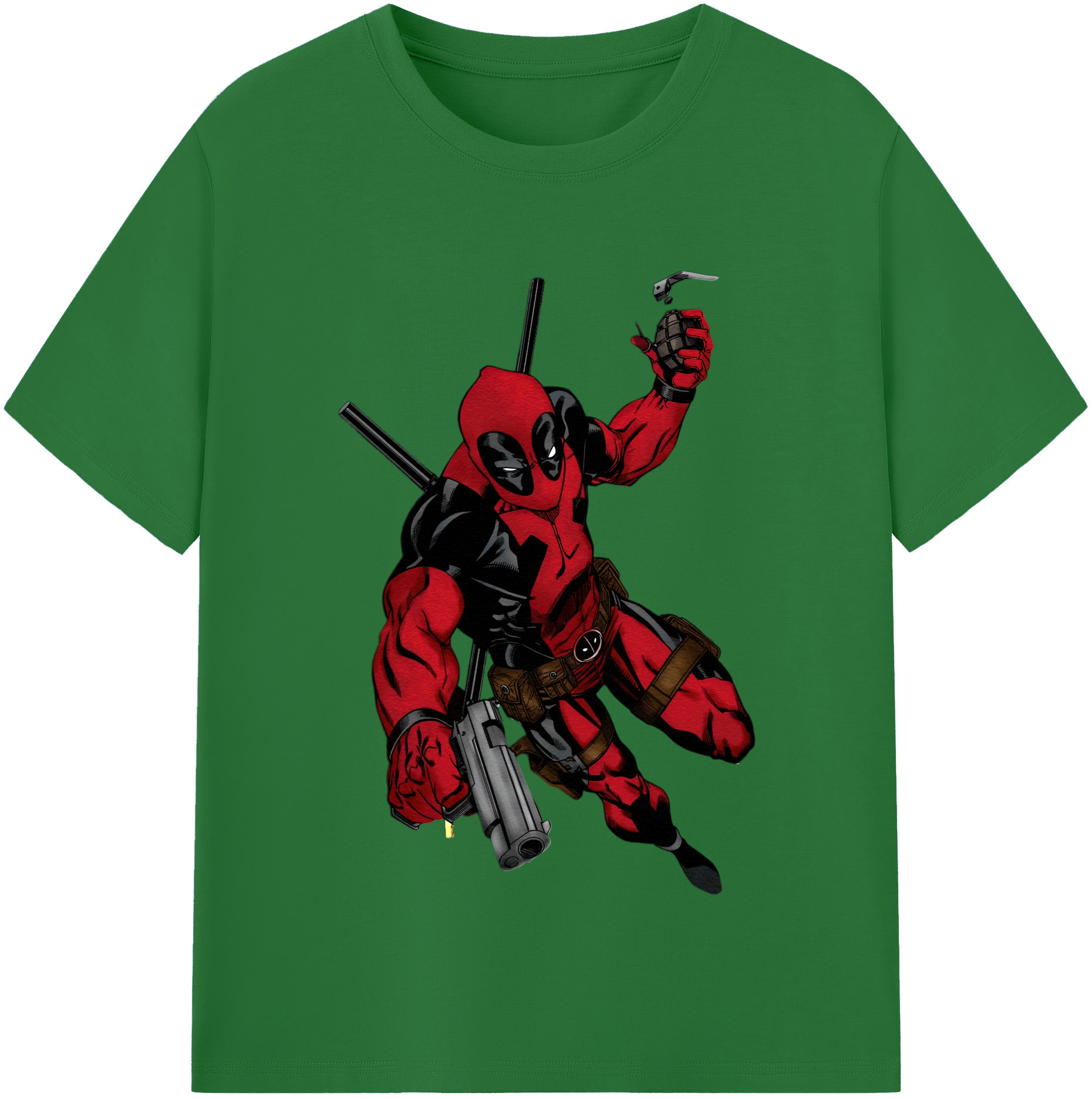 （画像用） Deadpool デッドプール 綿100％半袖Tシャツ（フロントプリント）