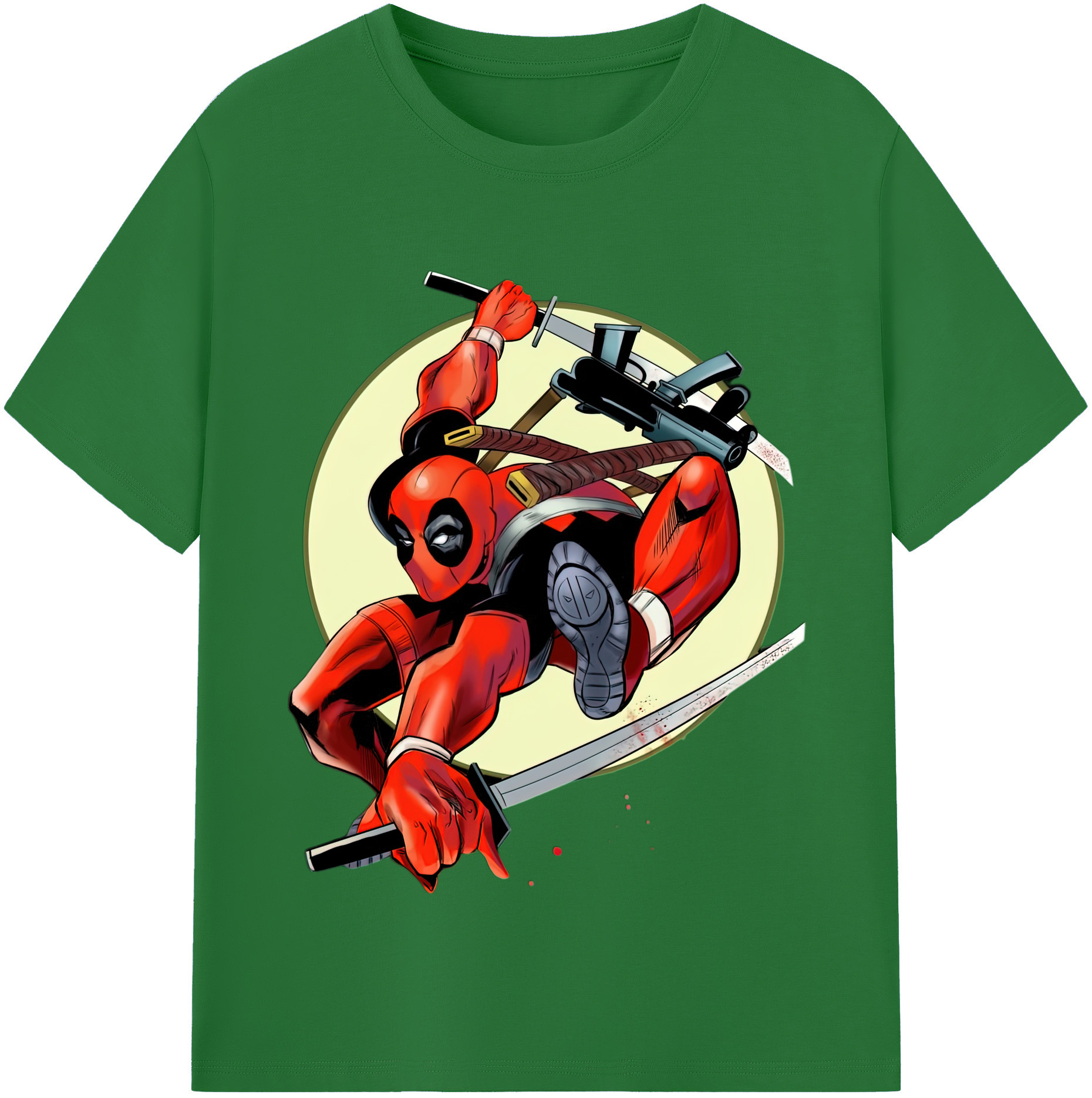 （画像用） Deadpool デッドプール 綿100％半袖Tシャツ（フロントプリント）