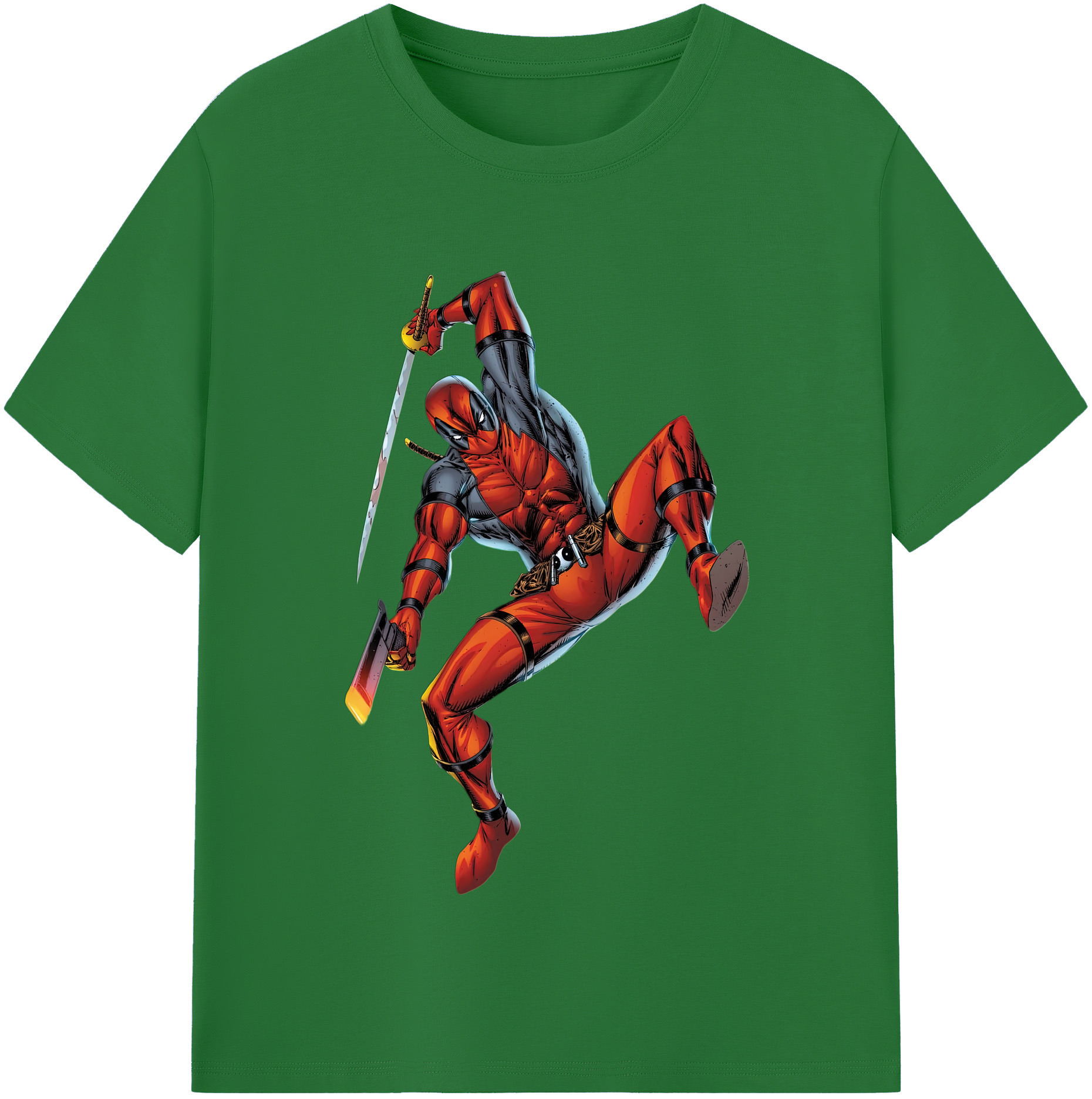 （画像用） Deadpool デッドプール 綿100％半袖Tシャツ（フロントプリント）