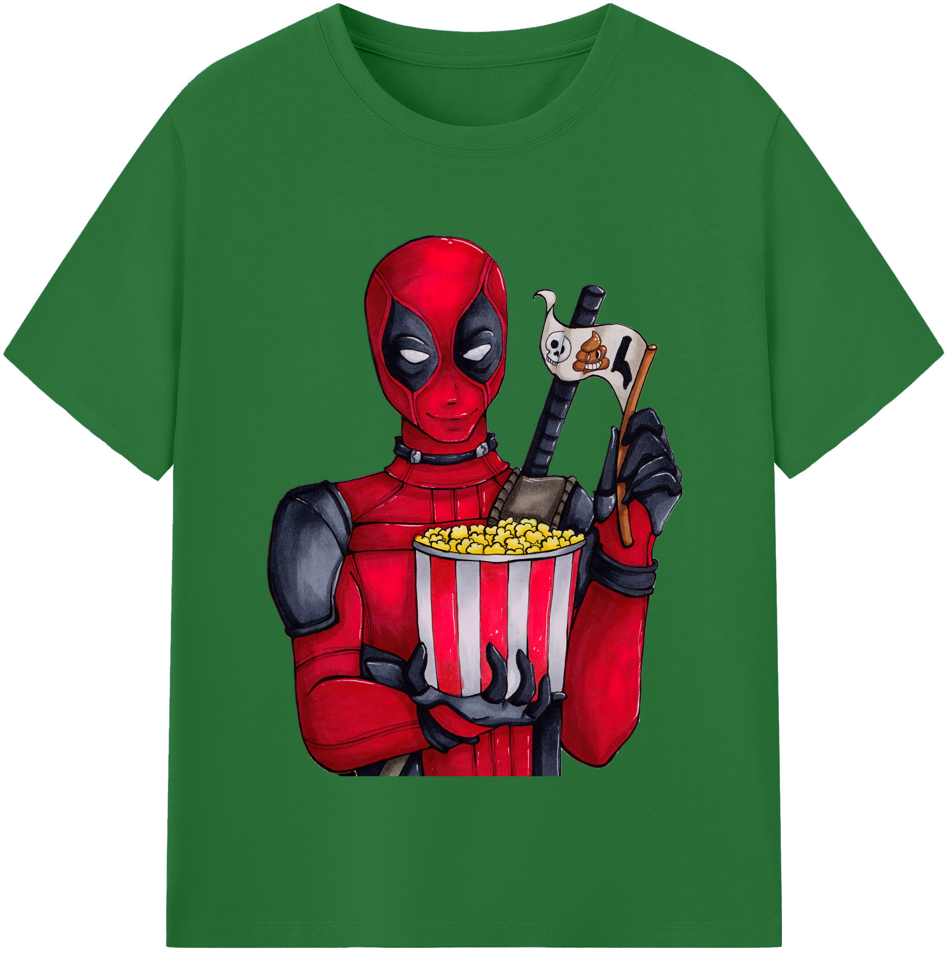 （画像用） Deadpool デッドプール 綿100％半袖Tシャツ（フロントプリント）