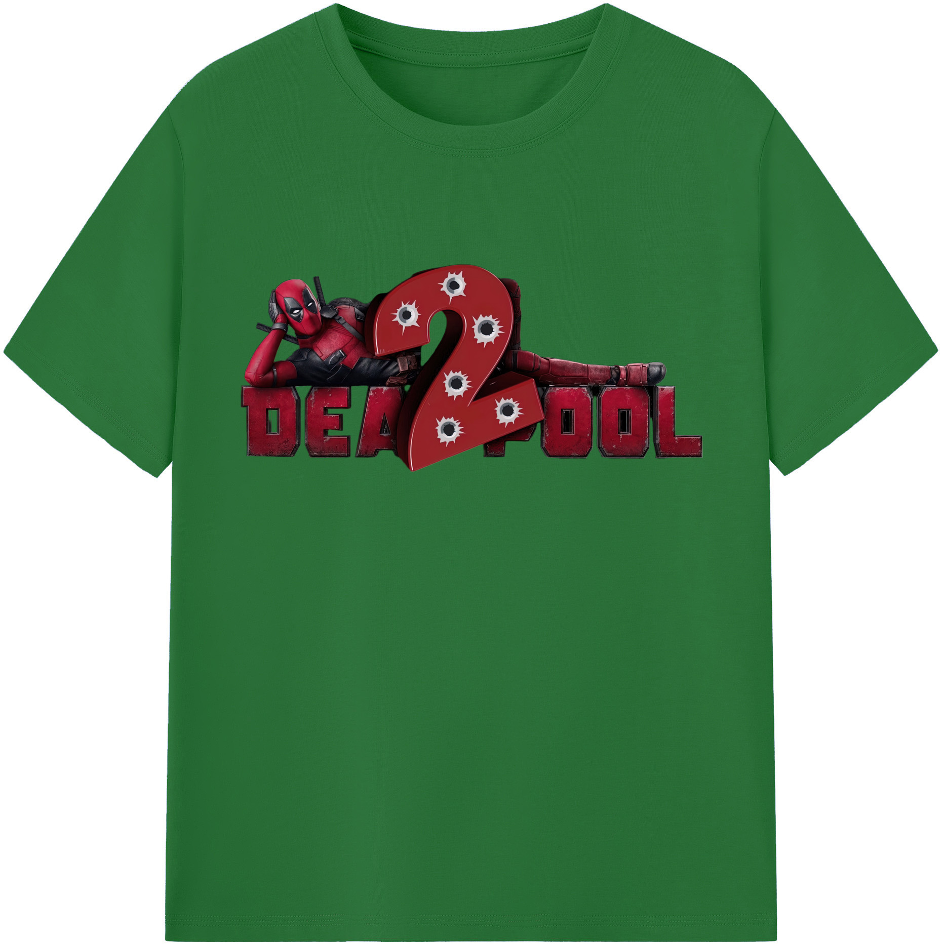 （画像用） Deadpool デッドプール 綿100％半袖Tシャツ（フロントプリント）