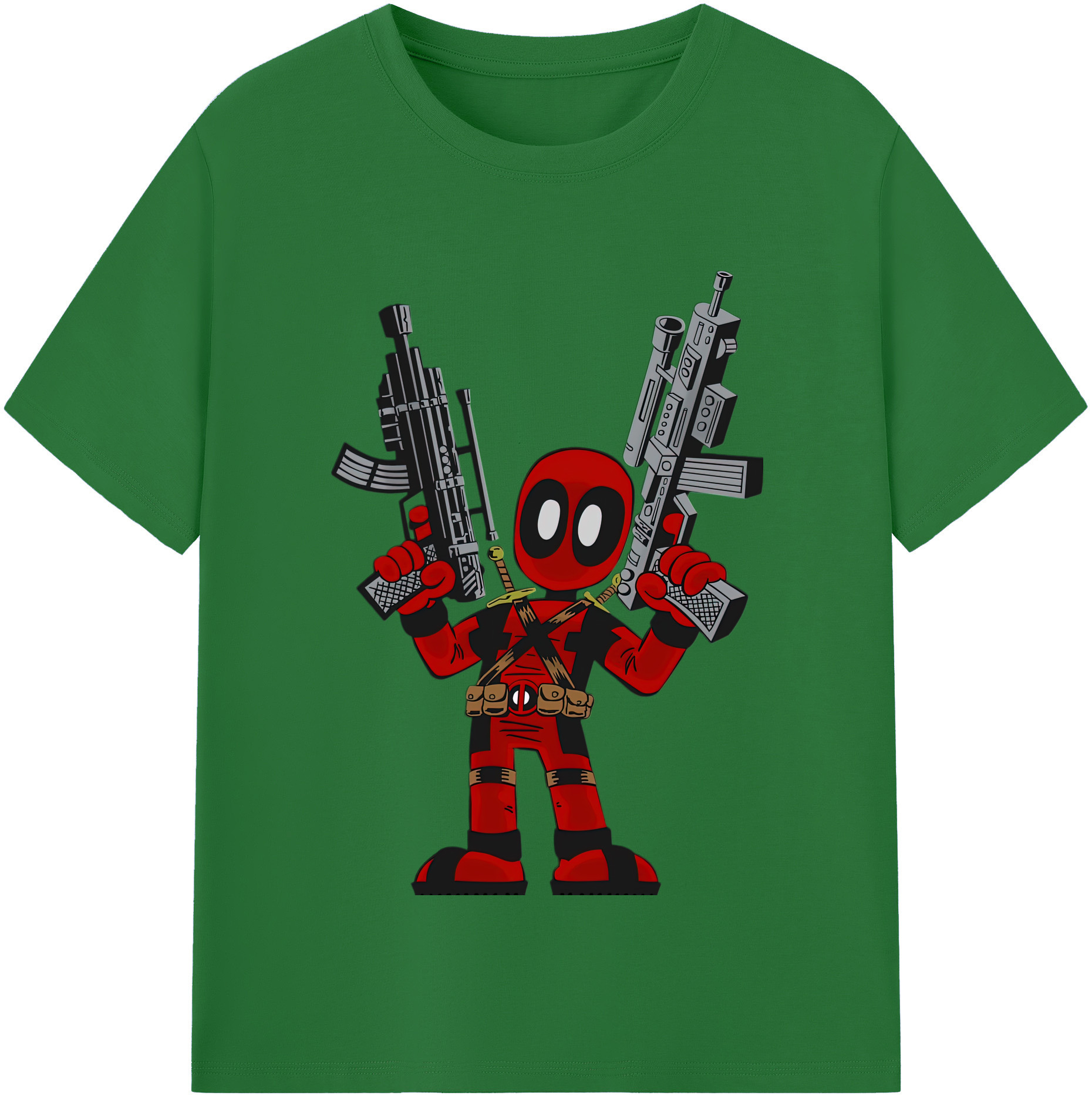 （画像用） Deadpool デッドプール 綿100％半袖Tシャツ（フロントプリント）