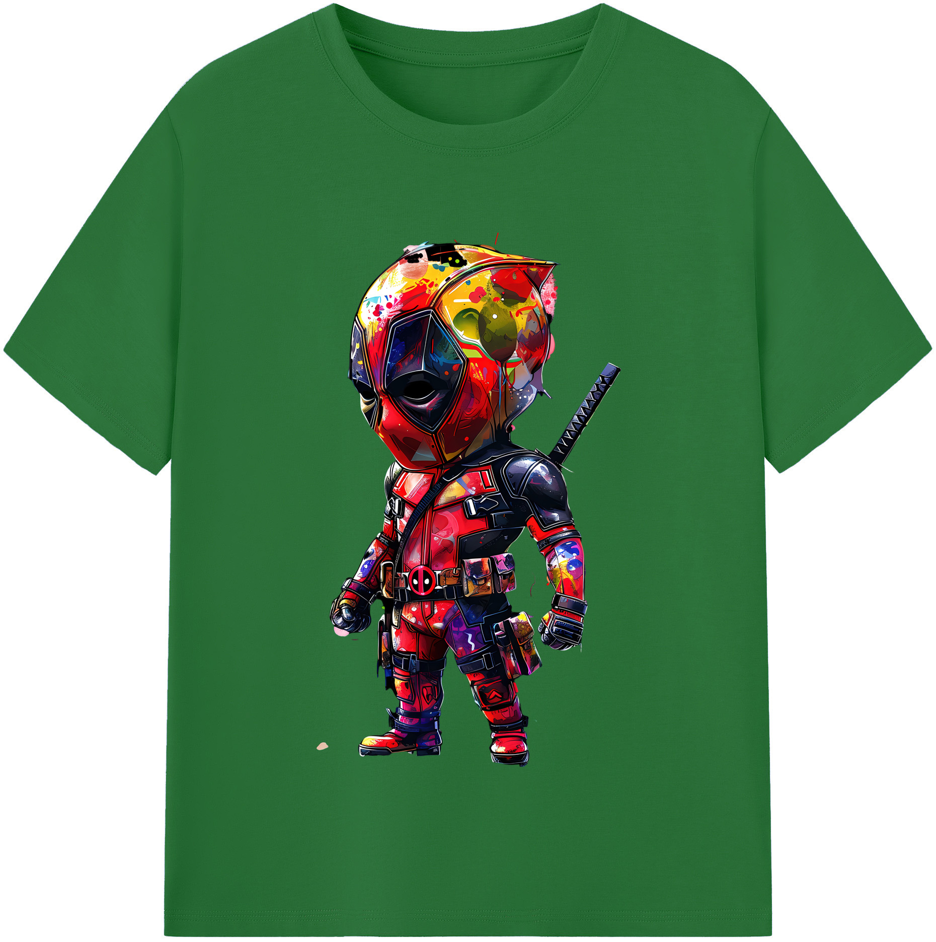 （画像用） Deadpool デッドプール 綿100％半袖Tシャツ（フロントプリント）