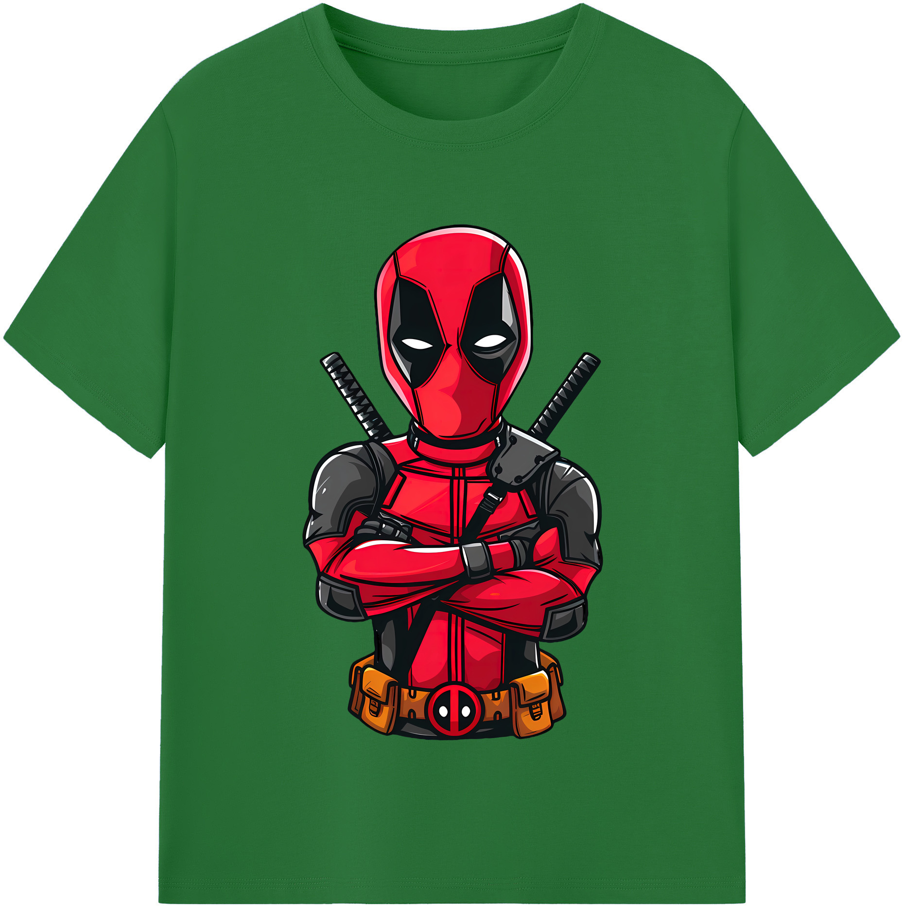 （画像用） Deadpool デッドプール 綿100％半袖Tシャツ（フロントプリント）