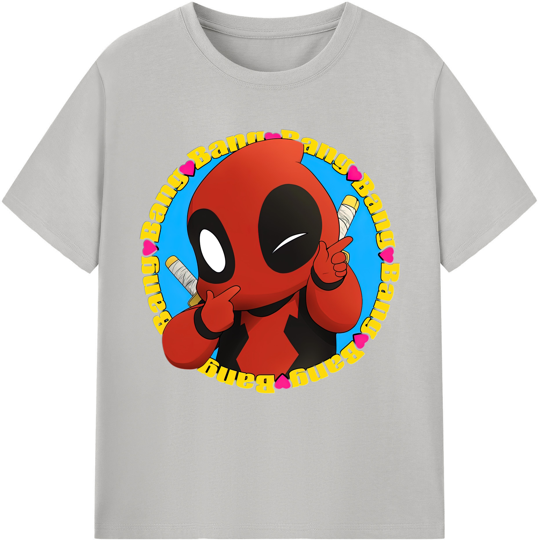 （画像用） Deadpool デッドプール 綿100％半袖Tシャツ（フロントプリント）