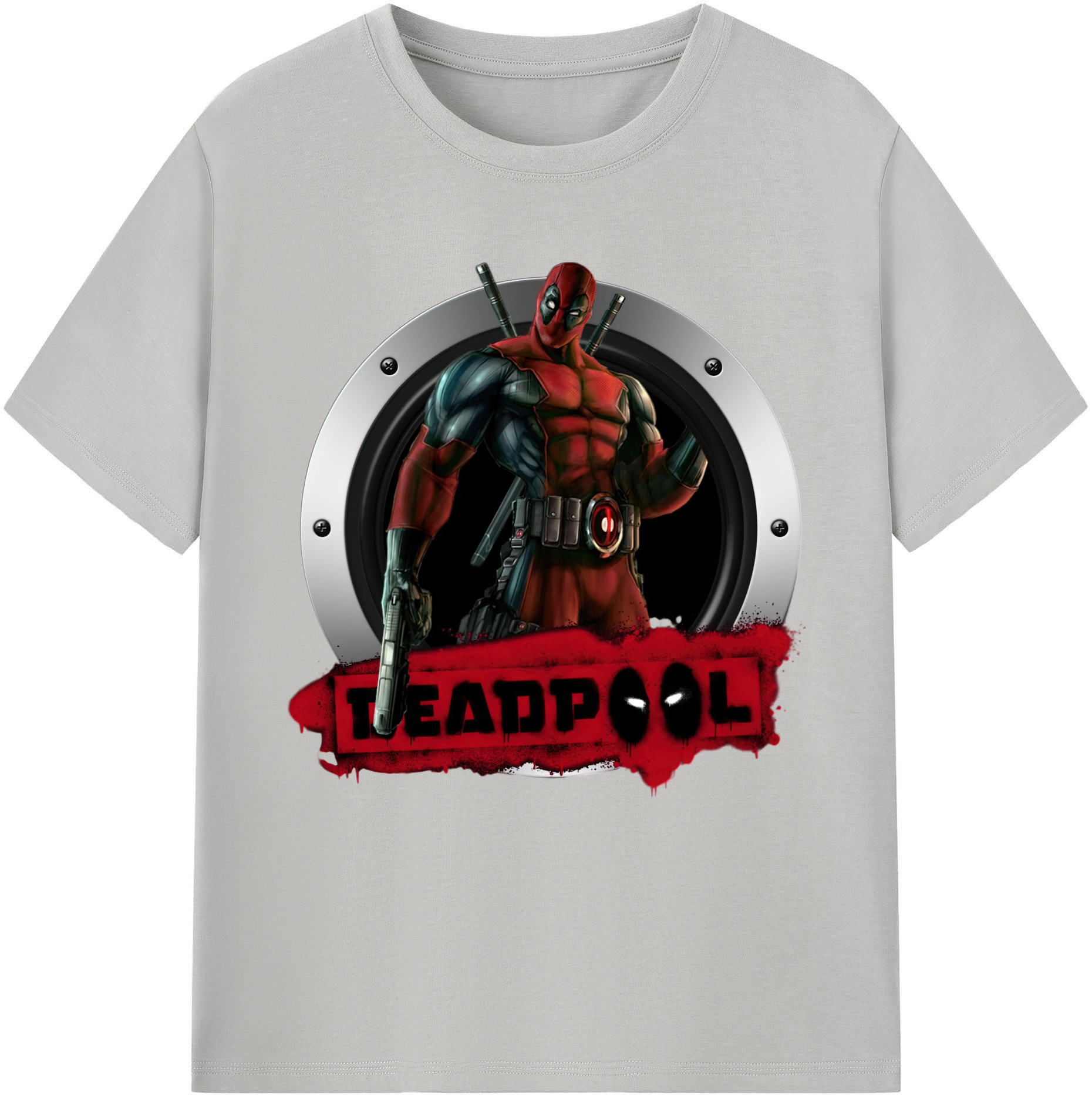 （画像用） Deadpool デッドプール 綿100％半袖Tシャツ（フロントプリント）