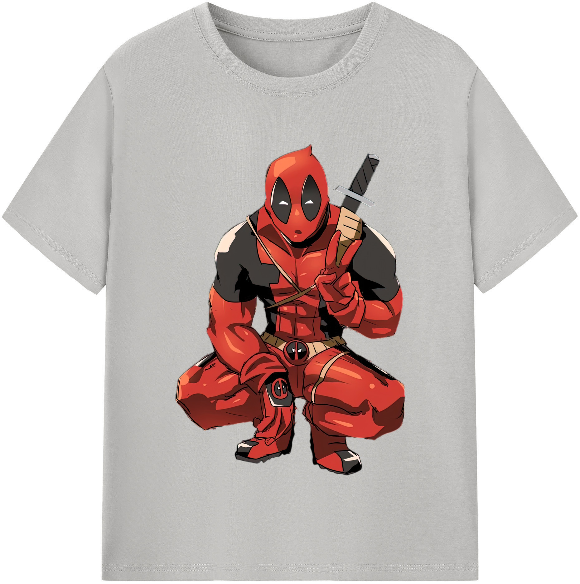（画像用） Deadpool デッドプール 綿100％半袖Tシャツ（フロントプリント）