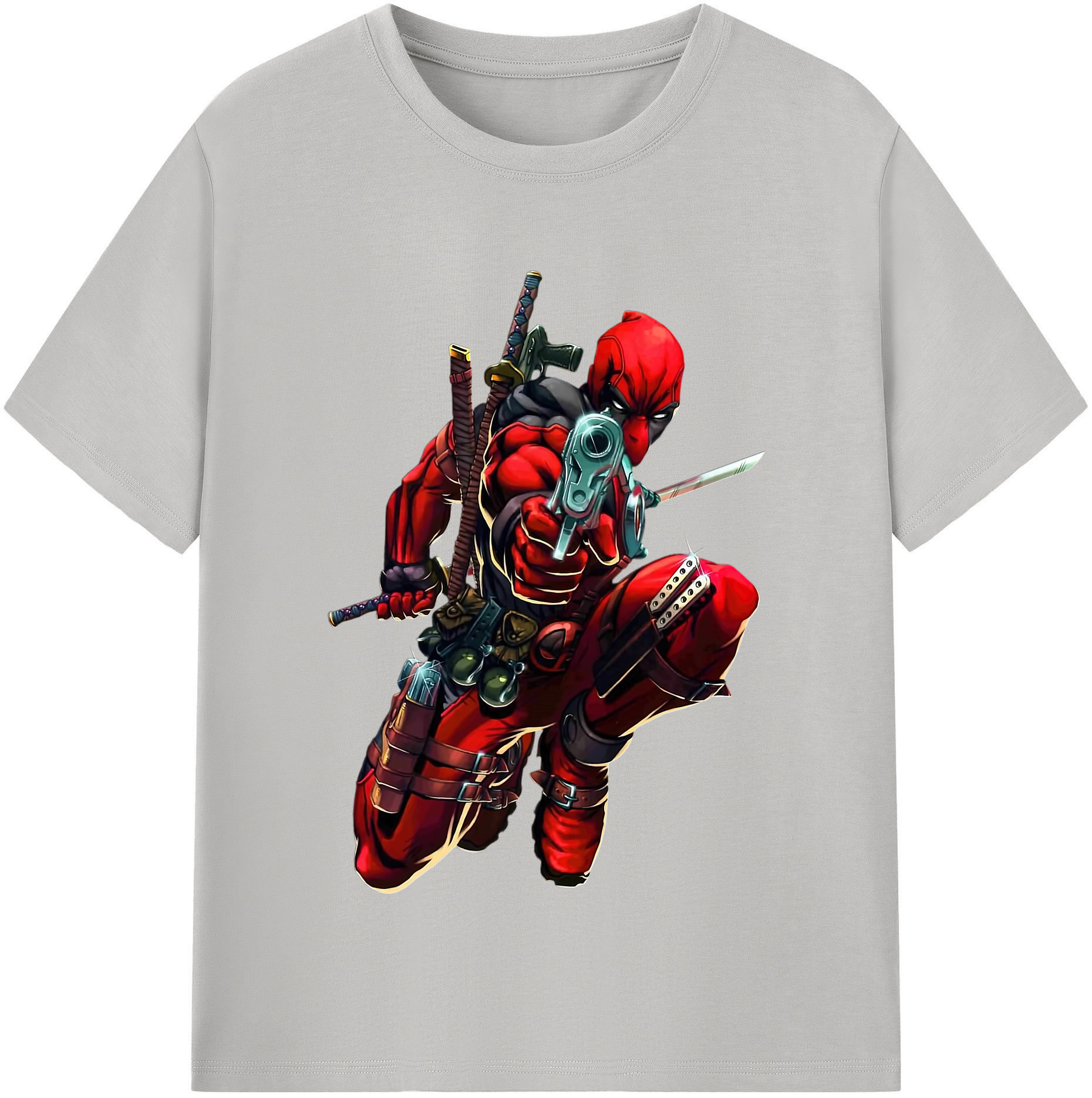 （画像用） Deadpool デッドプール 綿100％半袖Tシャツ（フロントプリント）