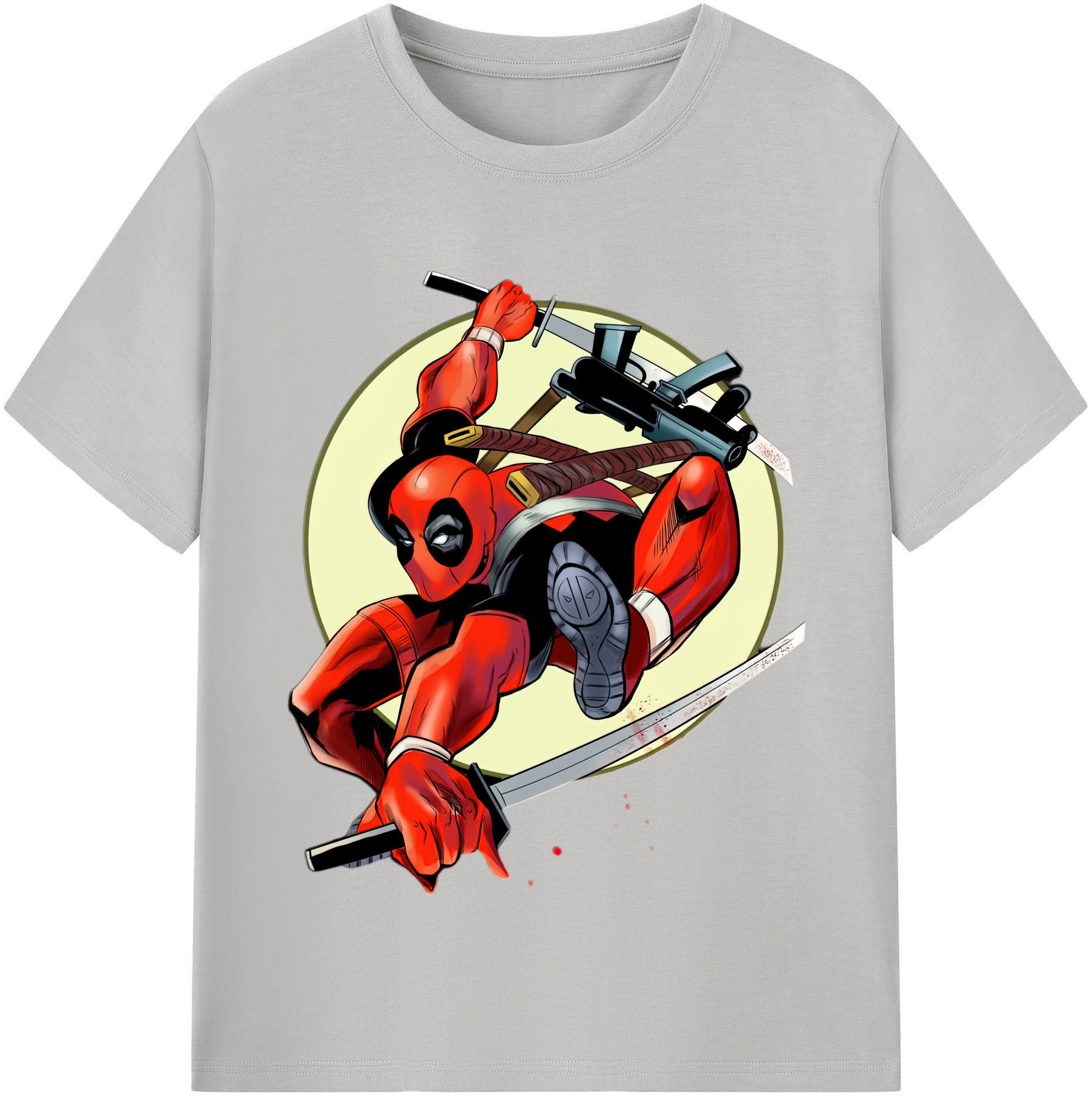 （画像用） Deadpool デッドプール 綿100％半袖Tシャツ（フロントプリント）