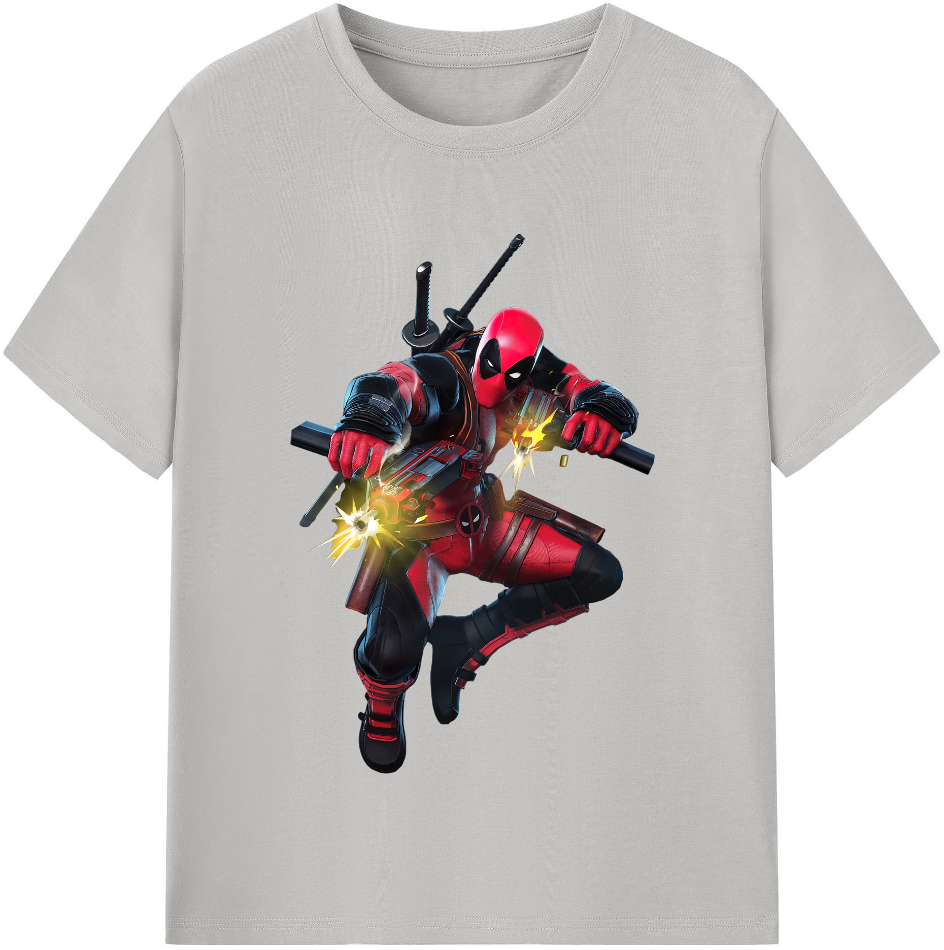 （画像用） Deadpool デッドプール 綿100％半袖Tシャツ（フロントプリント）