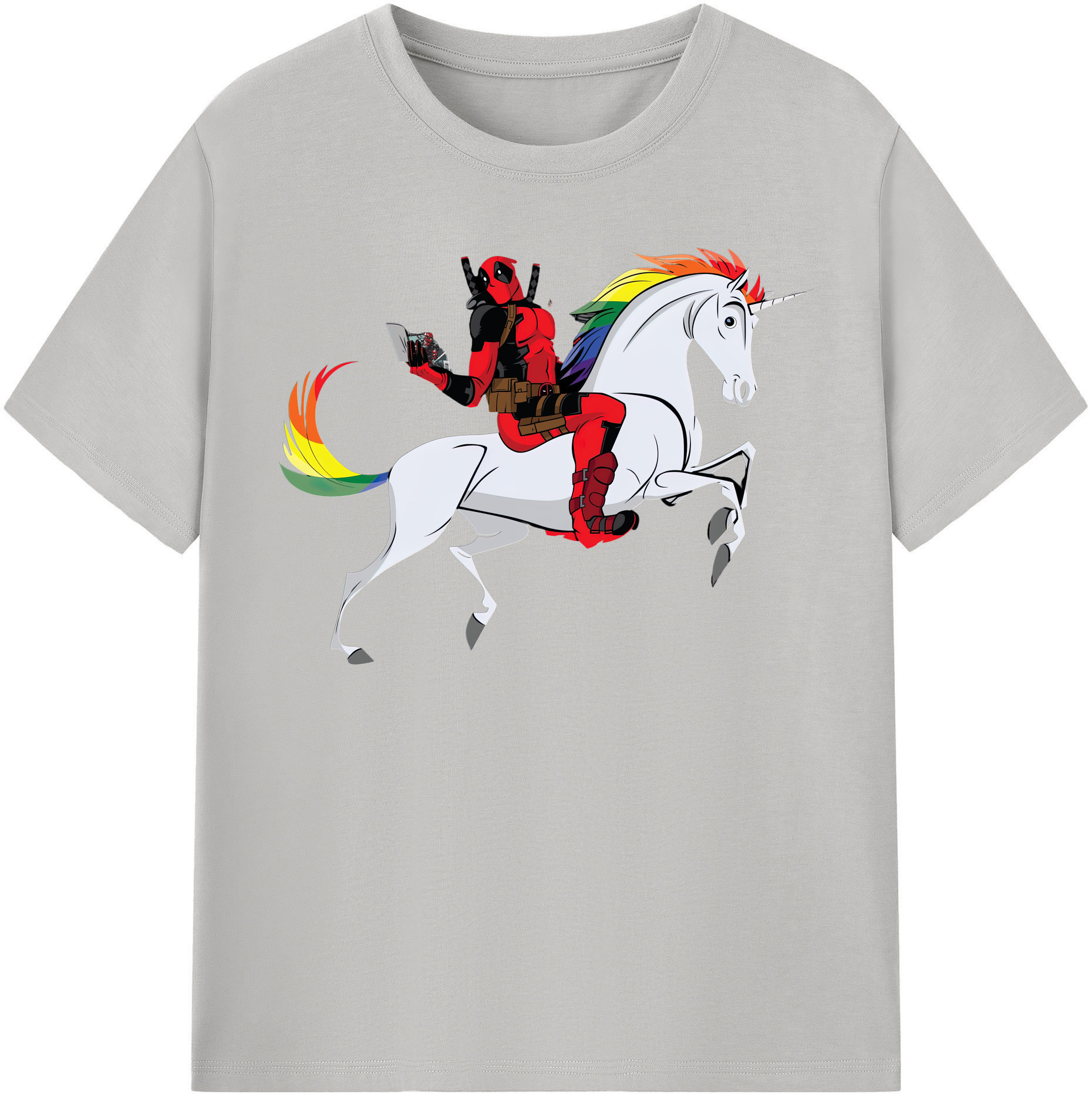 （画像用） Deadpool デッドプール 綿100％半袖Tシャツ（フロントプリント）