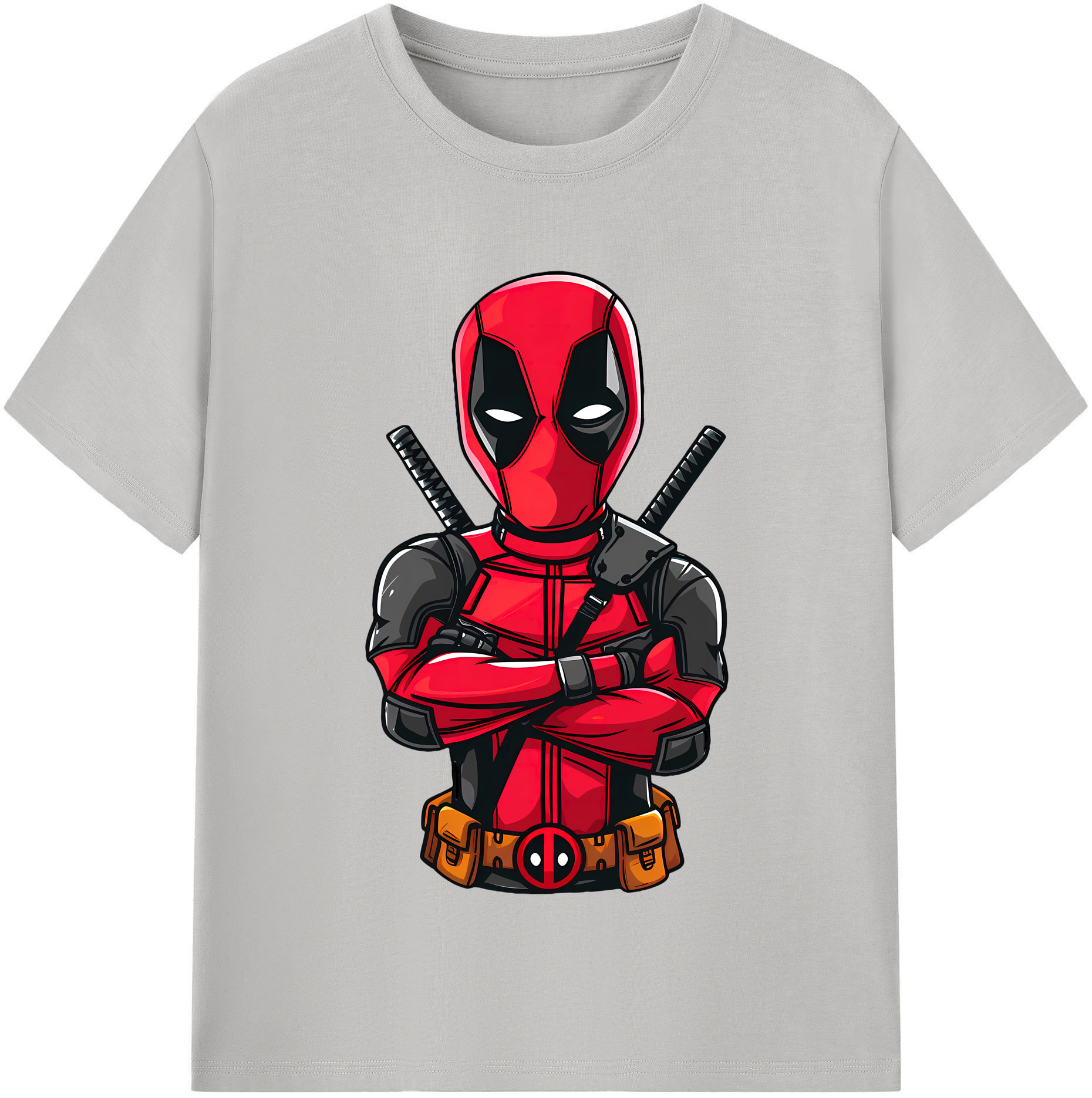 （画像用） Deadpool デッドプール 綿100％半袖Tシャツ（フロントプリント）