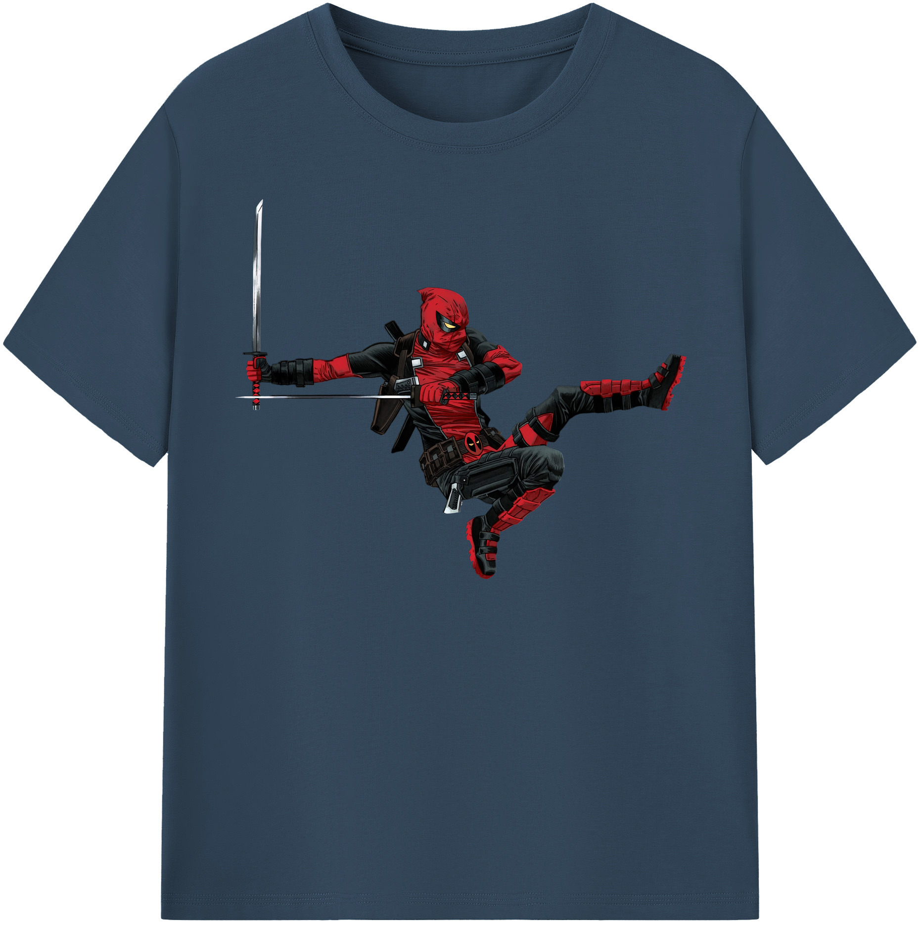 （画像用） Deadpool デッドプール 綿100％半袖Tシャツ（フロントプリント）