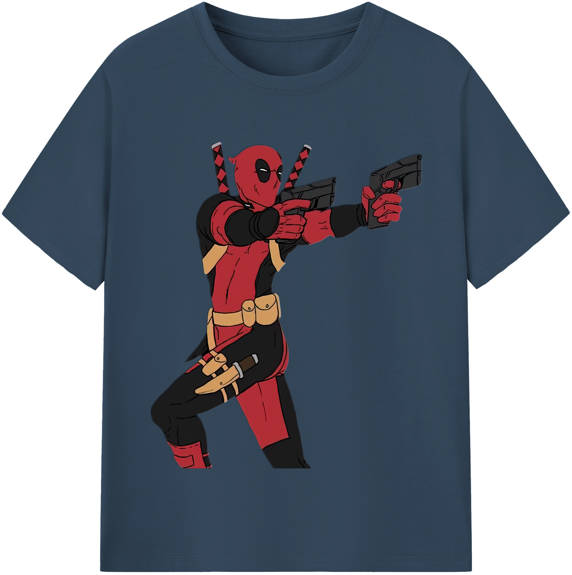 （画像用） Deadpool デッドプール 綿100％半袖Tシャツ（フロントプリント）