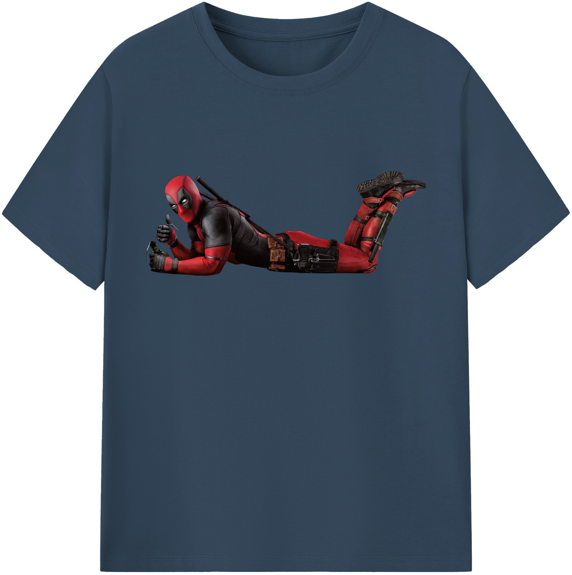 （画像用） Deadpool デッドプール 綿100％半袖Tシャツ（フロントプリント）