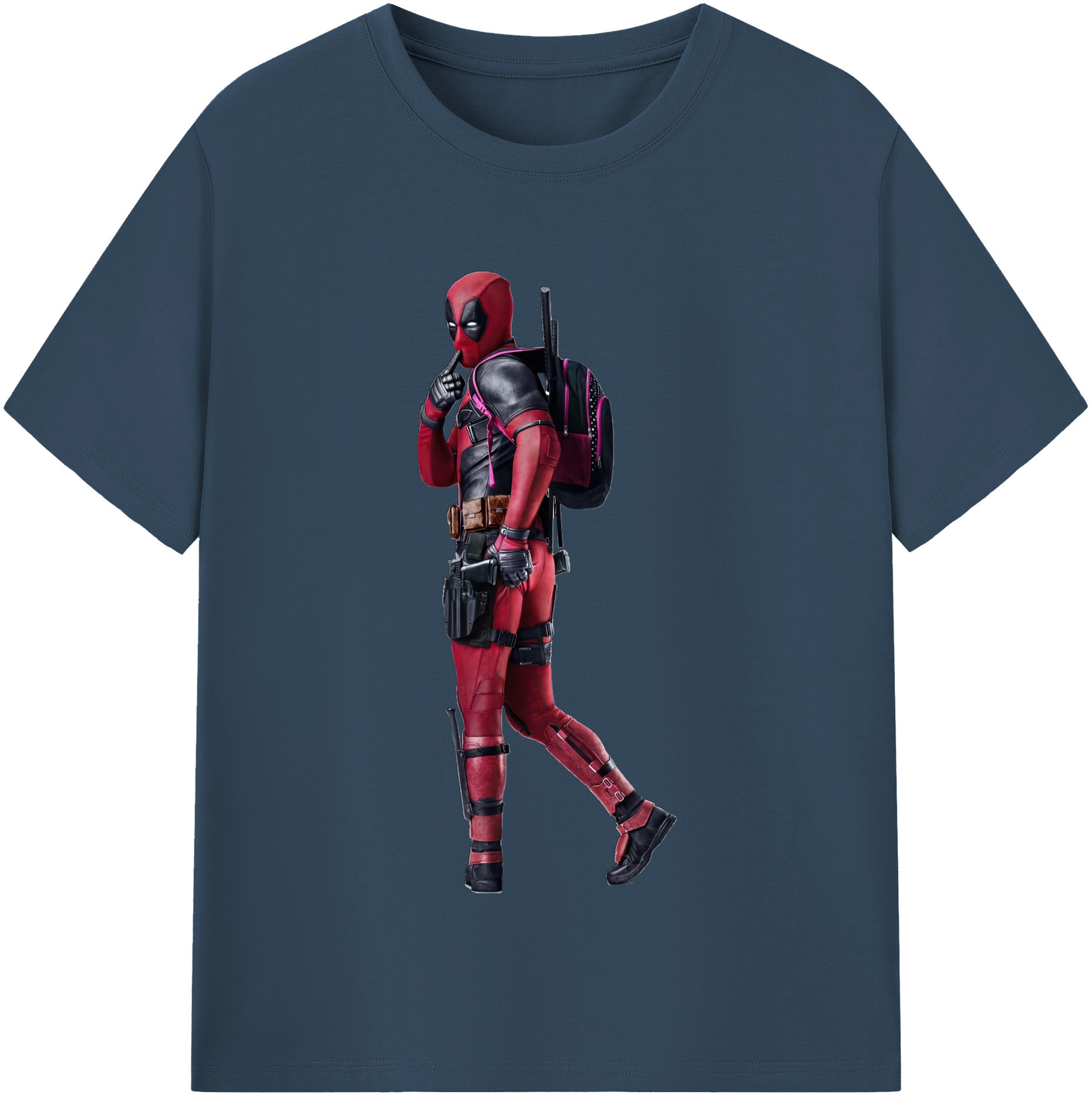 （画像用） Deadpool デッドプール 綿100％半袖Tシャツ（フロントプリント）