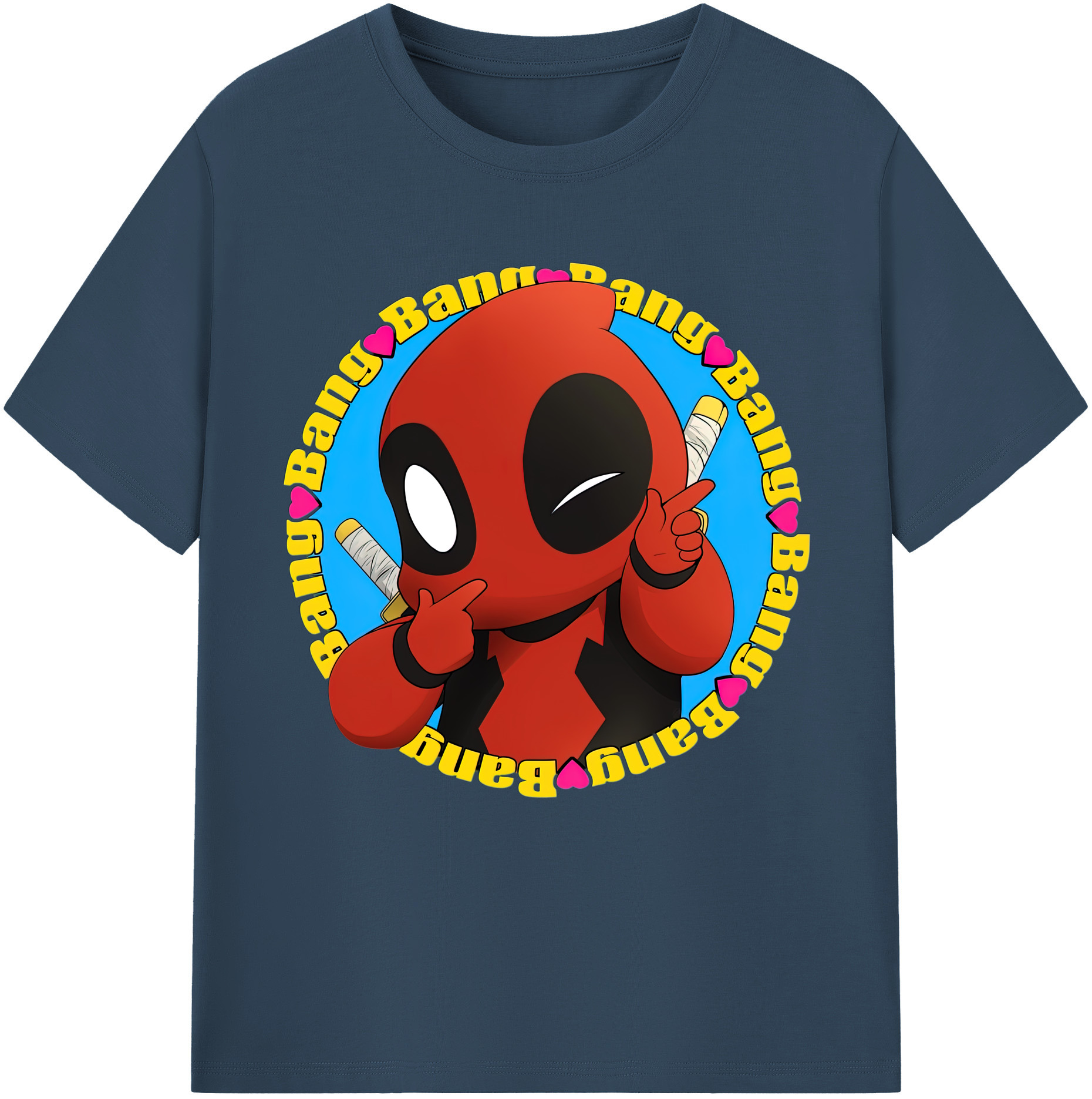 （画像用） Deadpool デッドプール 綿100％半袖Tシャツ（フロントプリント）
