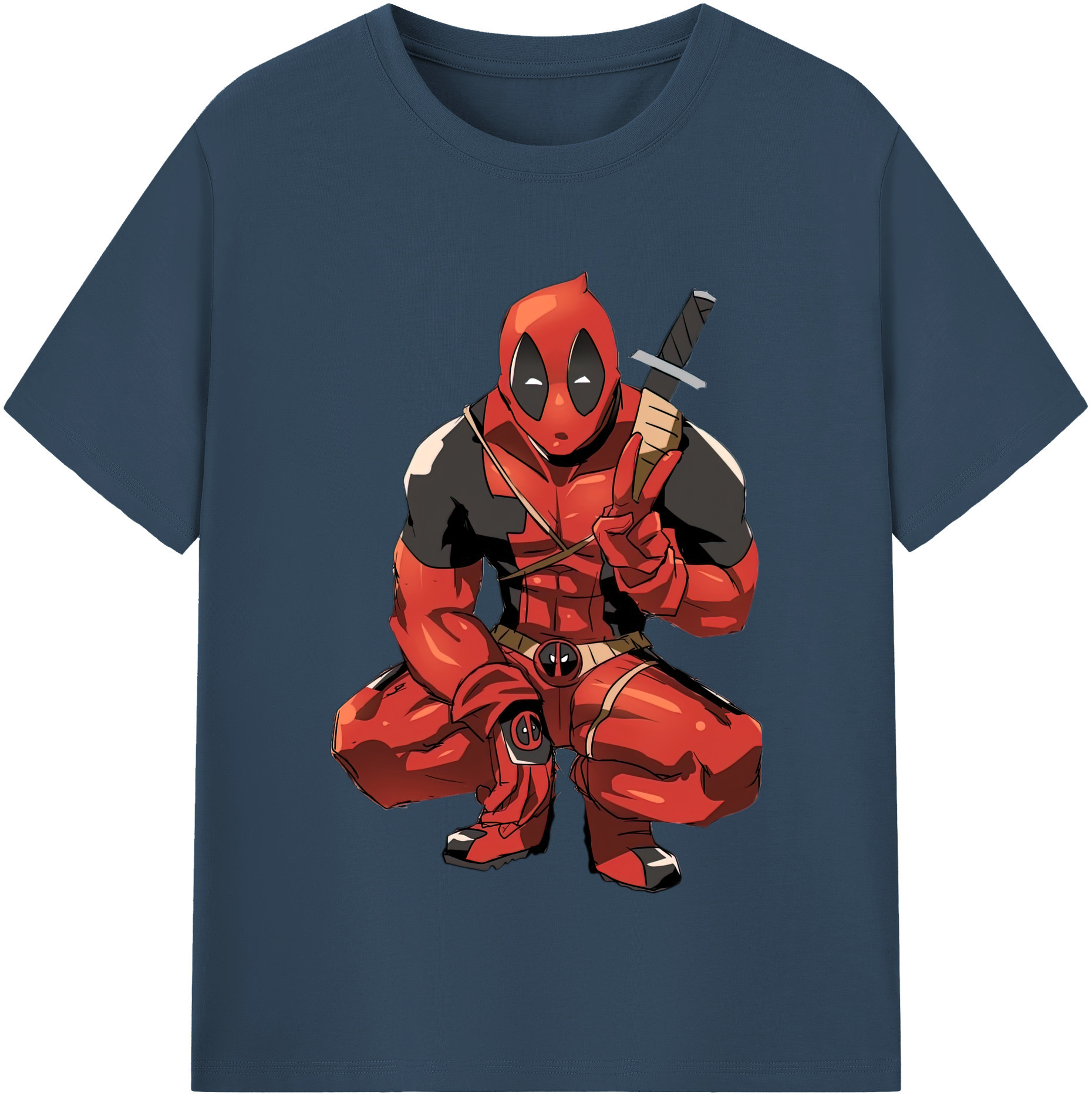 （画像用） Deadpool デッドプール 綿100％半袖Tシャツ（フロントプリント）