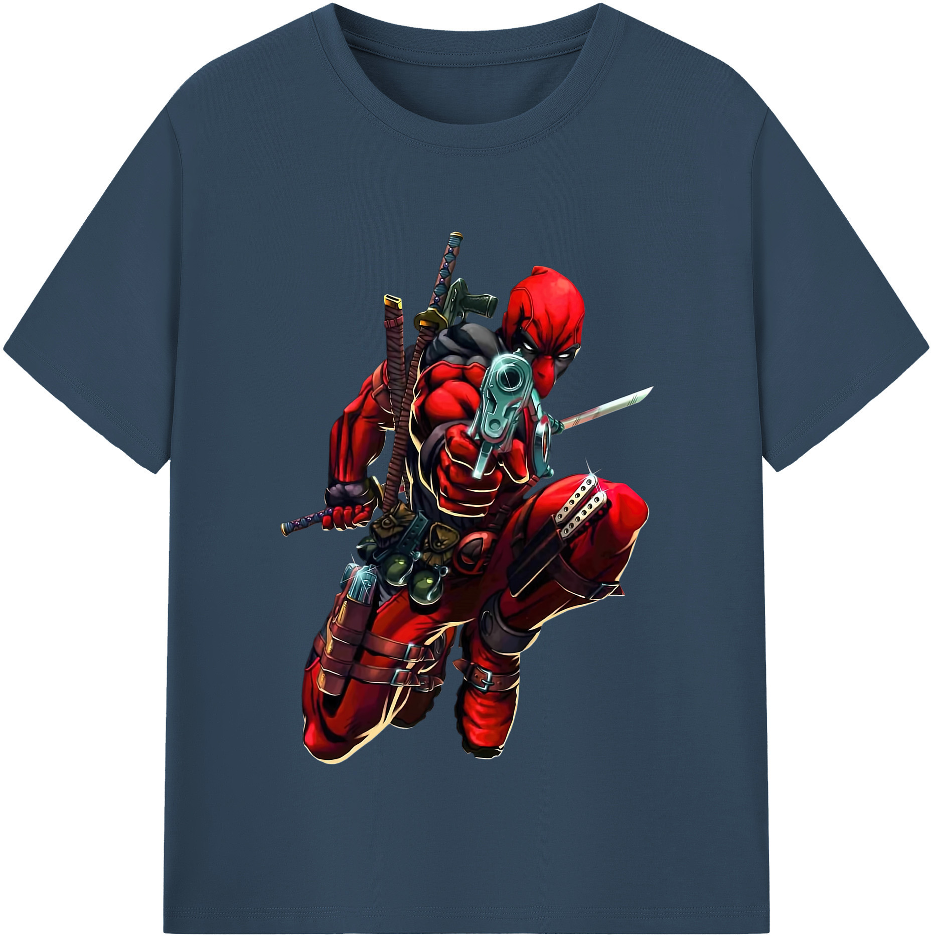（画像用） Deadpool デッドプール 綿100％半袖Tシャツ（フロントプリント）