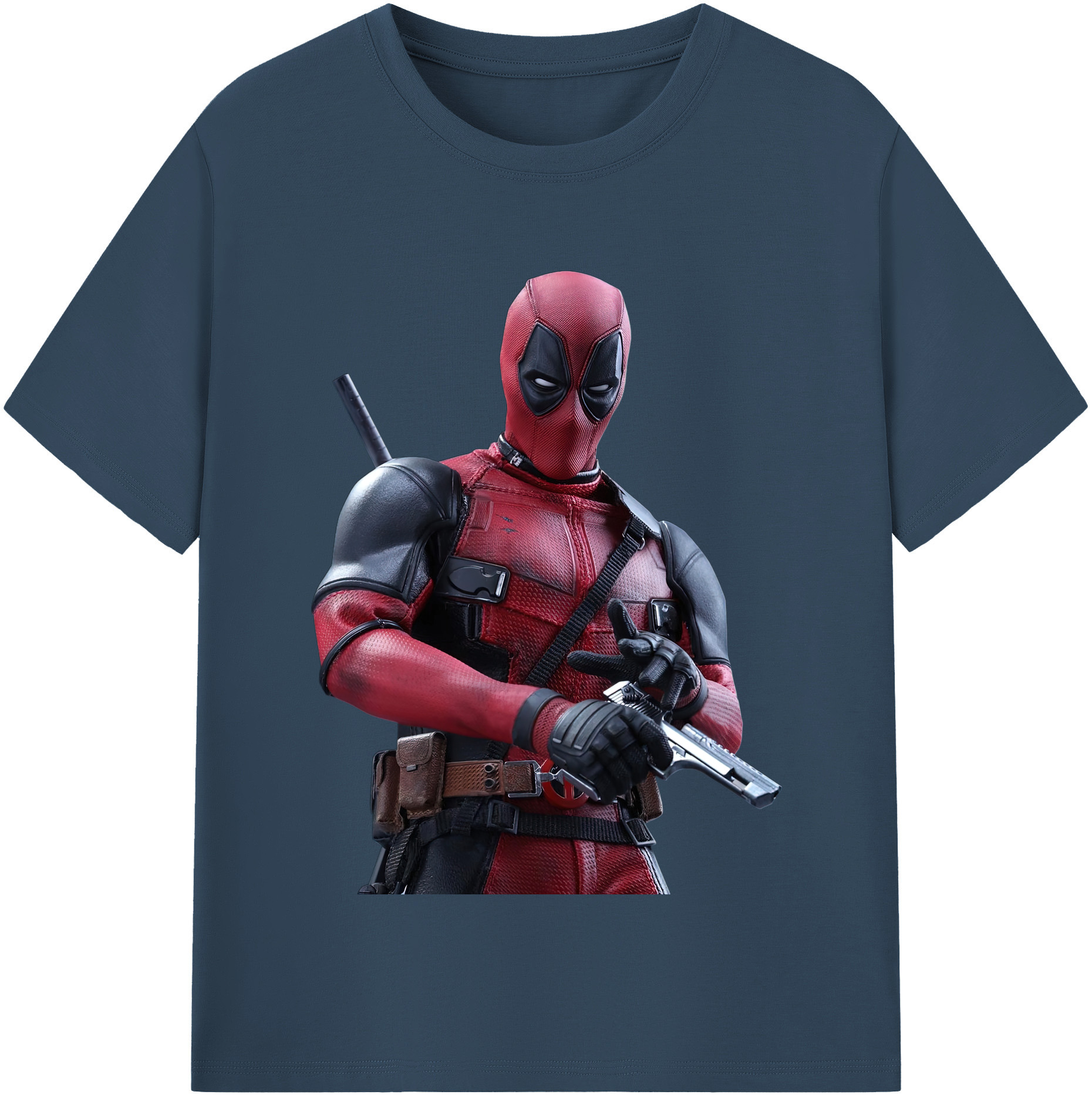 （画像用） Deadpool デッドプール 綿100％半袖Tシャツ（フロントプリント）