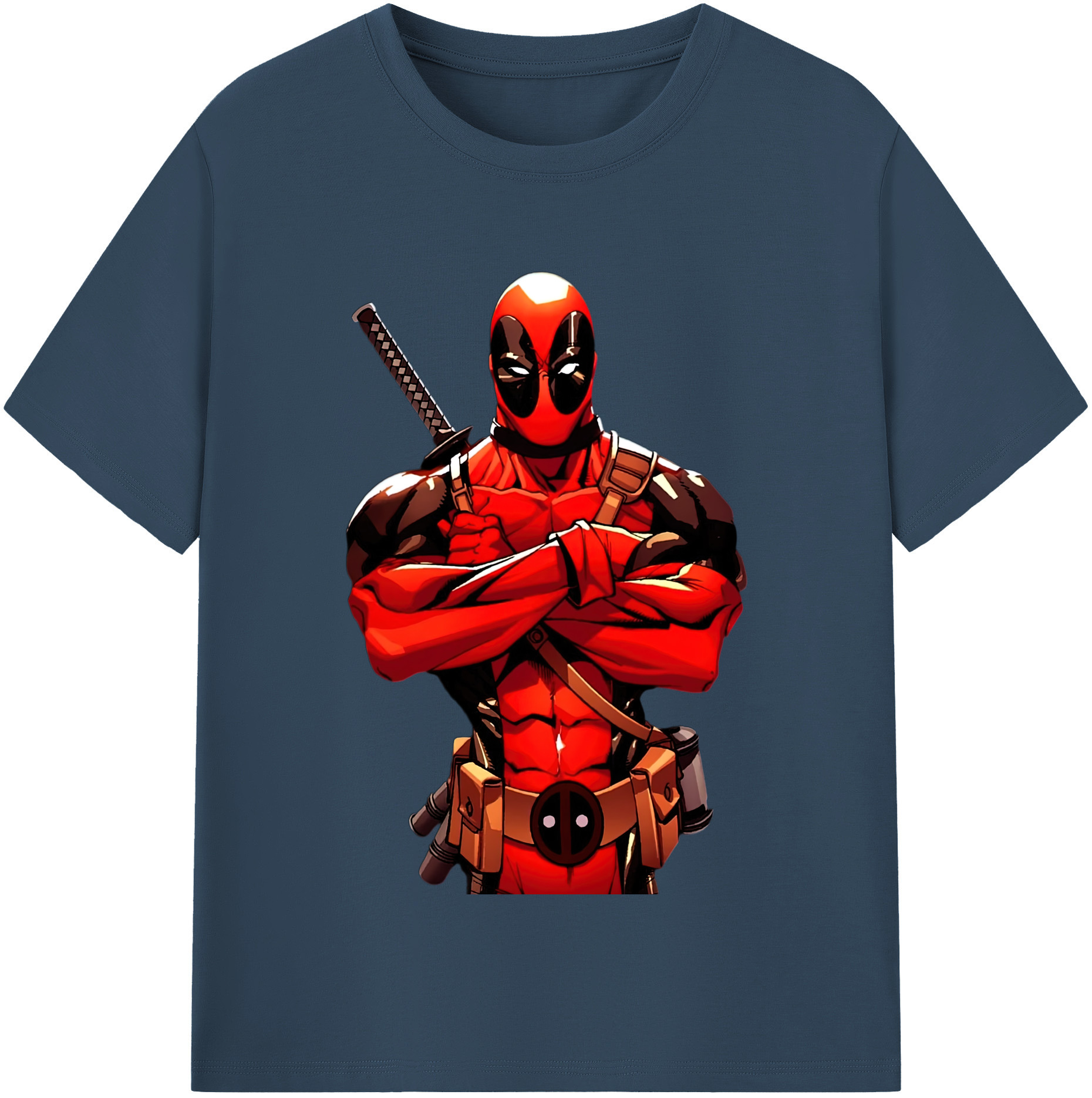 （画像用） Deadpool デッドプール 綿100％半袖Tシャツ（フロントプリント）