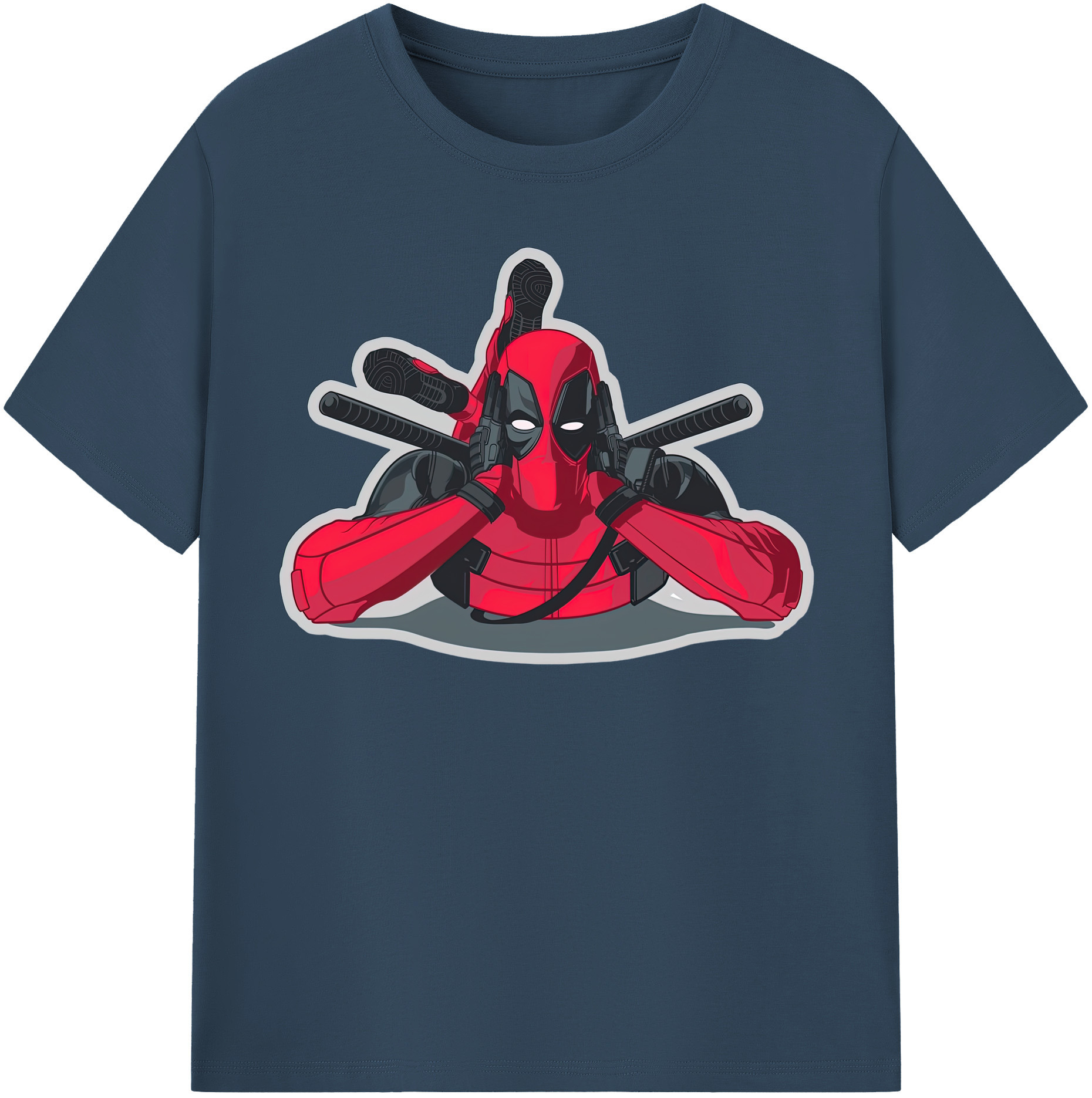 （画像用） Deadpool デッドプール 綿100％半袖Tシャツ（フロントプリント）