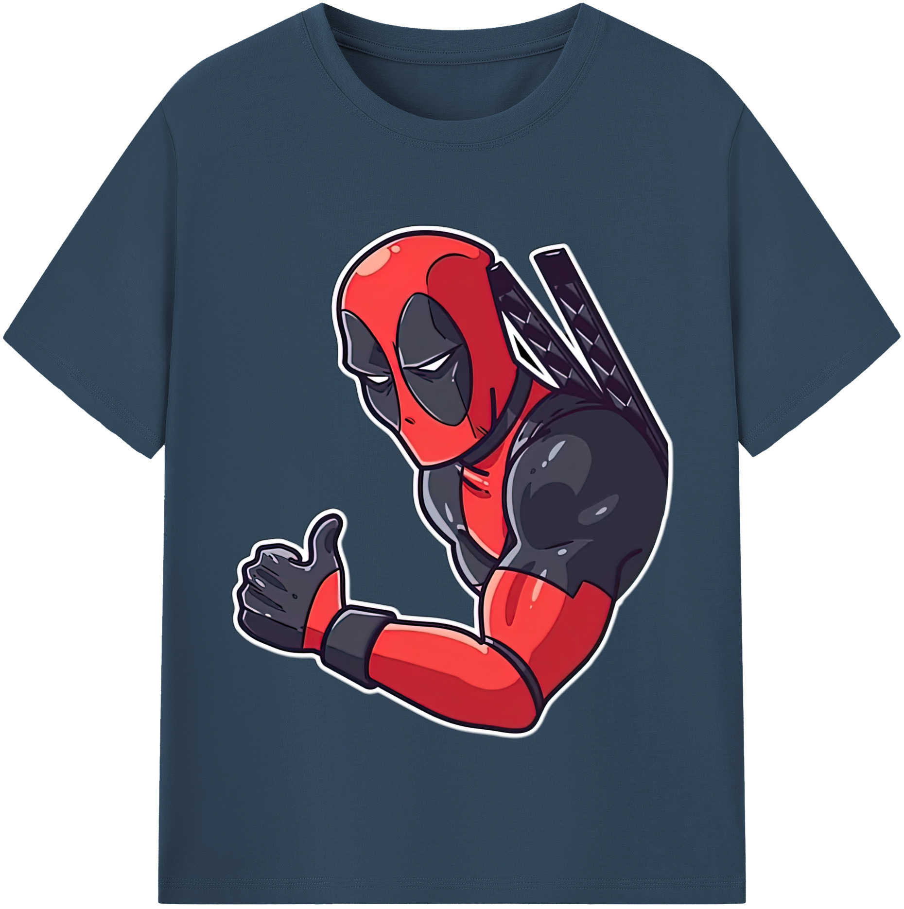 （画像用） Deadpool デッドプール 綿100％半袖Tシャツ（フロントプリント）