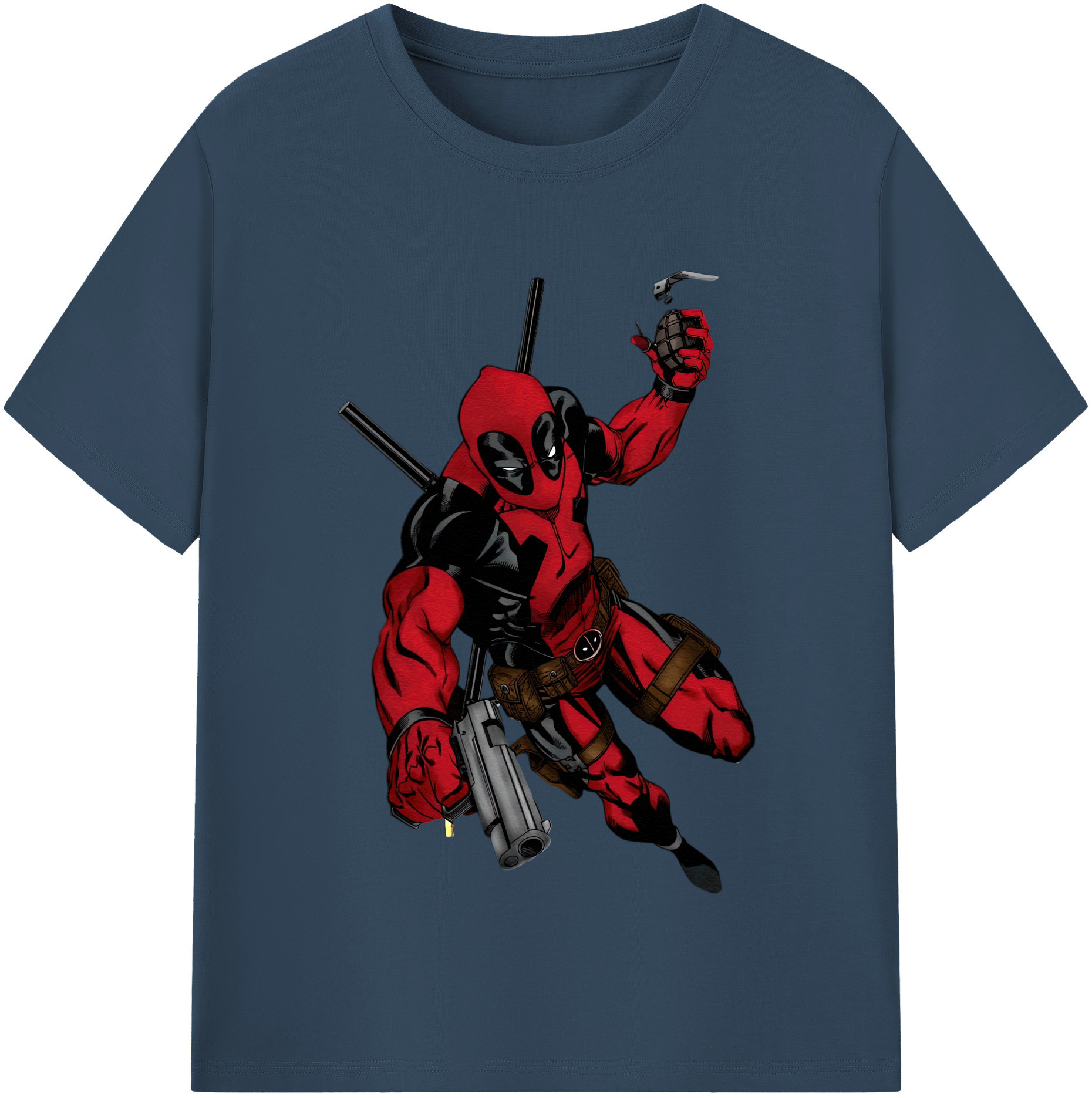 （画像用） Deadpool デッドプール 綿100％半袖Tシャツ（フロントプリント）