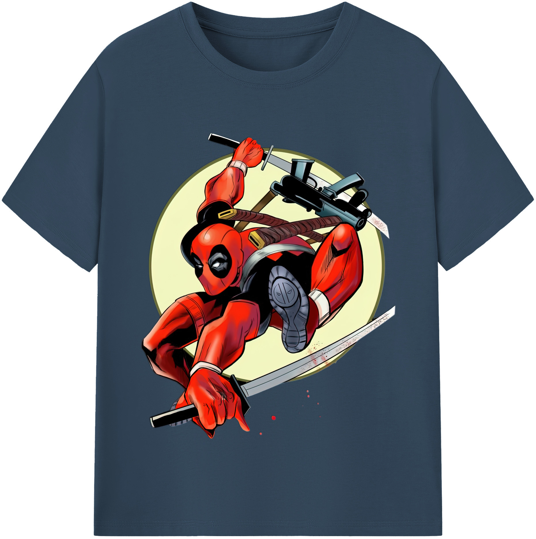 （画像用） Deadpool デッドプール 綿100％半袖Tシャツ（フロントプリント）