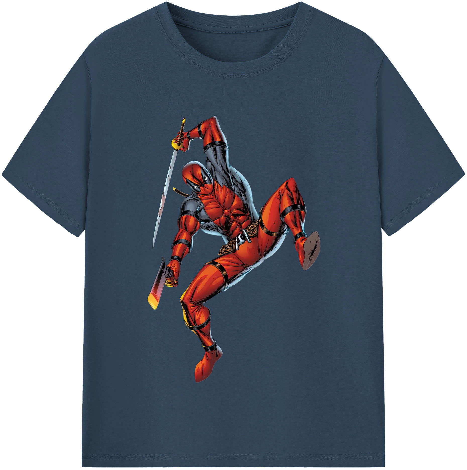 （画像用） Deadpool デッドプール 綿100％半袖Tシャツ（フロントプリント）