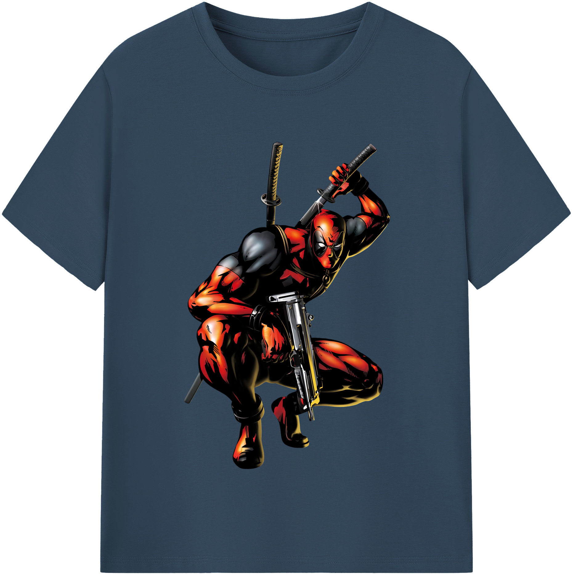 （画像用） Deadpool デッドプール 綿100％半袖Tシャツ（フロントプリント）