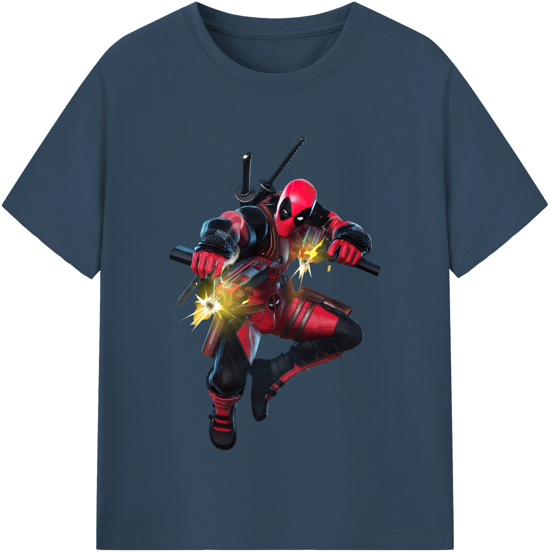 （画像用） Deadpool デッドプール 綿100％半袖Tシャツ（フロントプリント）